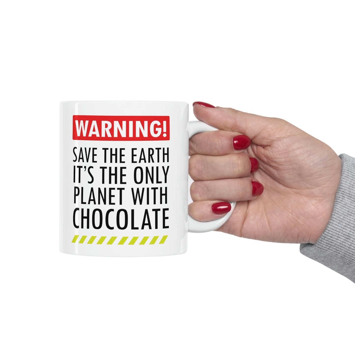 Save the Earth it's the Only Planet with Chocolate Ceramic Mug 11oz Ichaku [Perfect Gifts Selection]