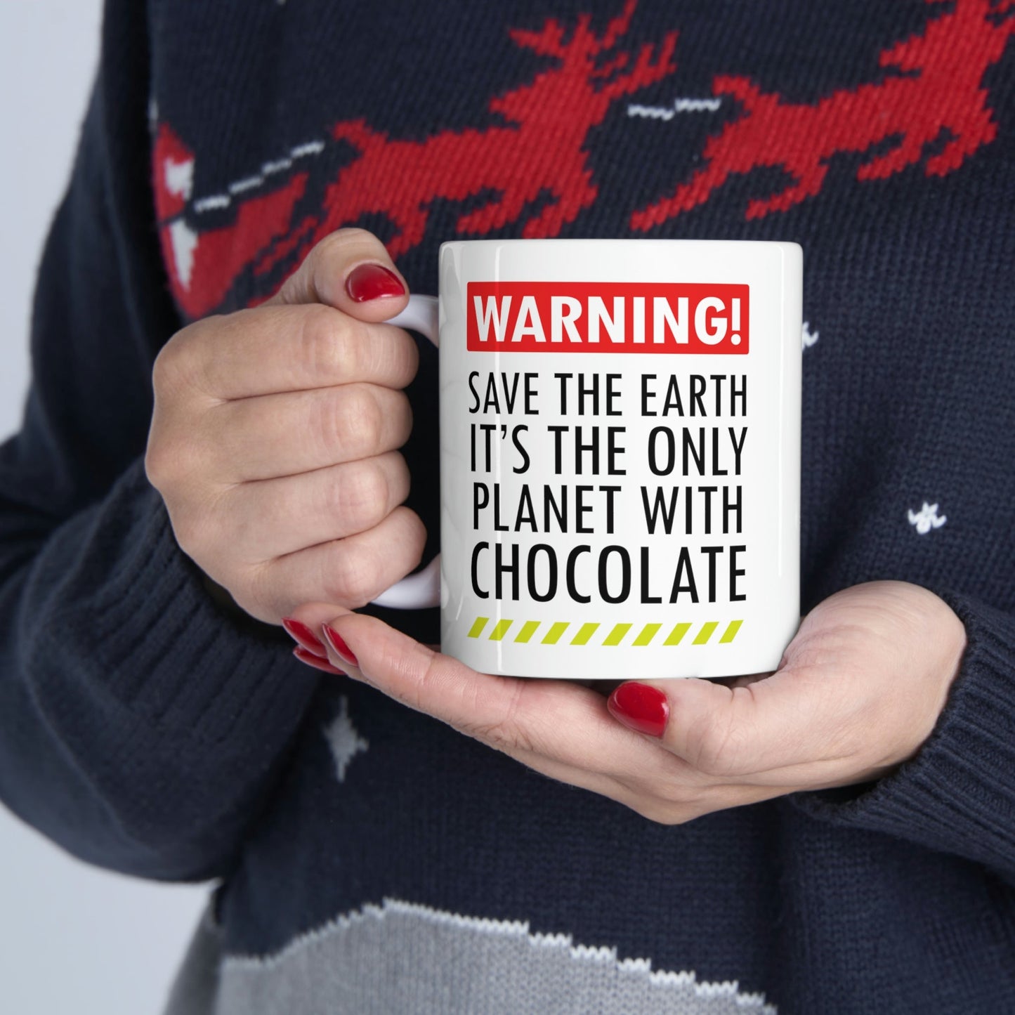 Save the Earth it's the Only Planet with Chocolate Ceramic Mug 11oz Ichaku [Perfect Gifts Selection]