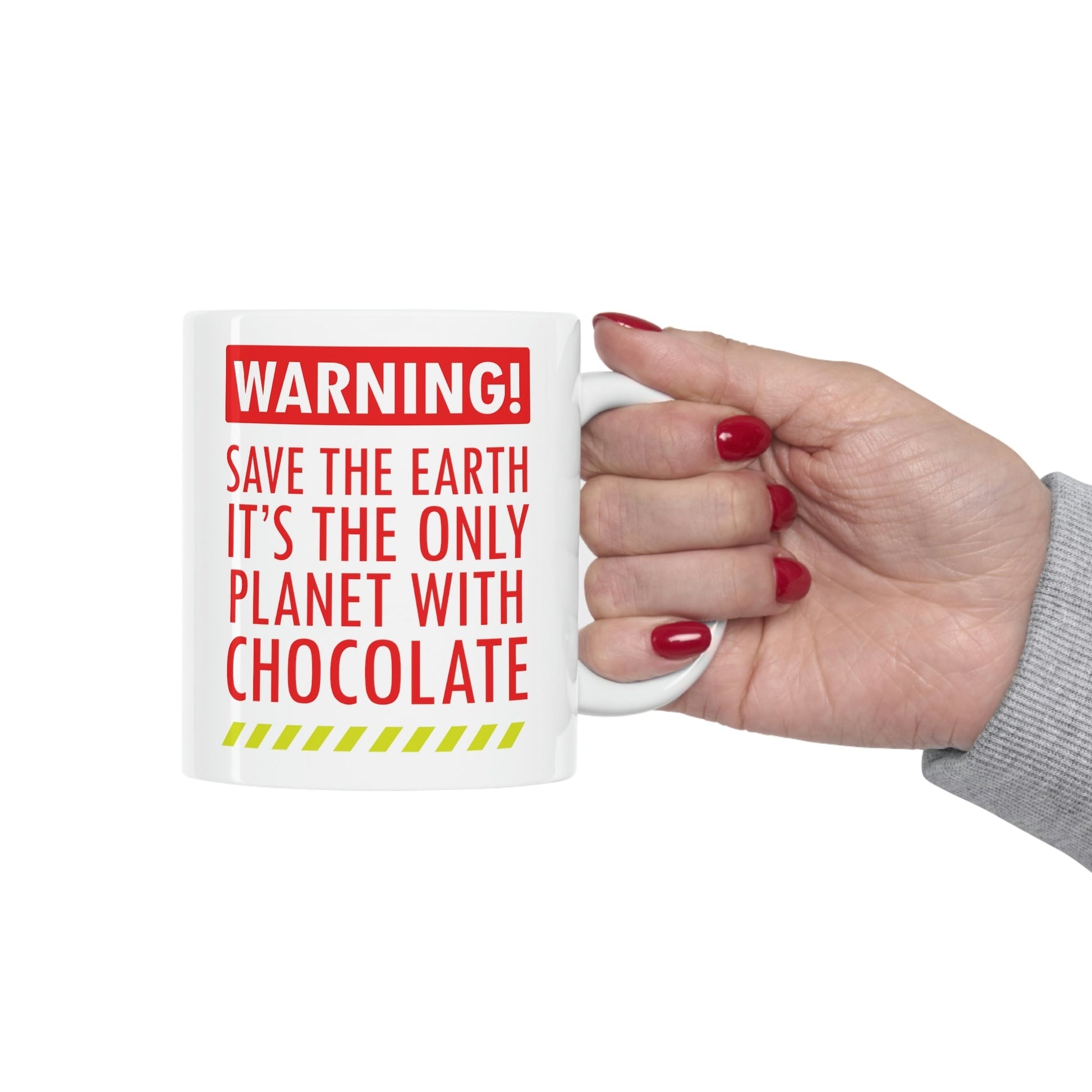 Save the Earth it's the Only Planet with Chocolate Ceramic Mug 11oz Ichaku [Perfect Gifts Selection]