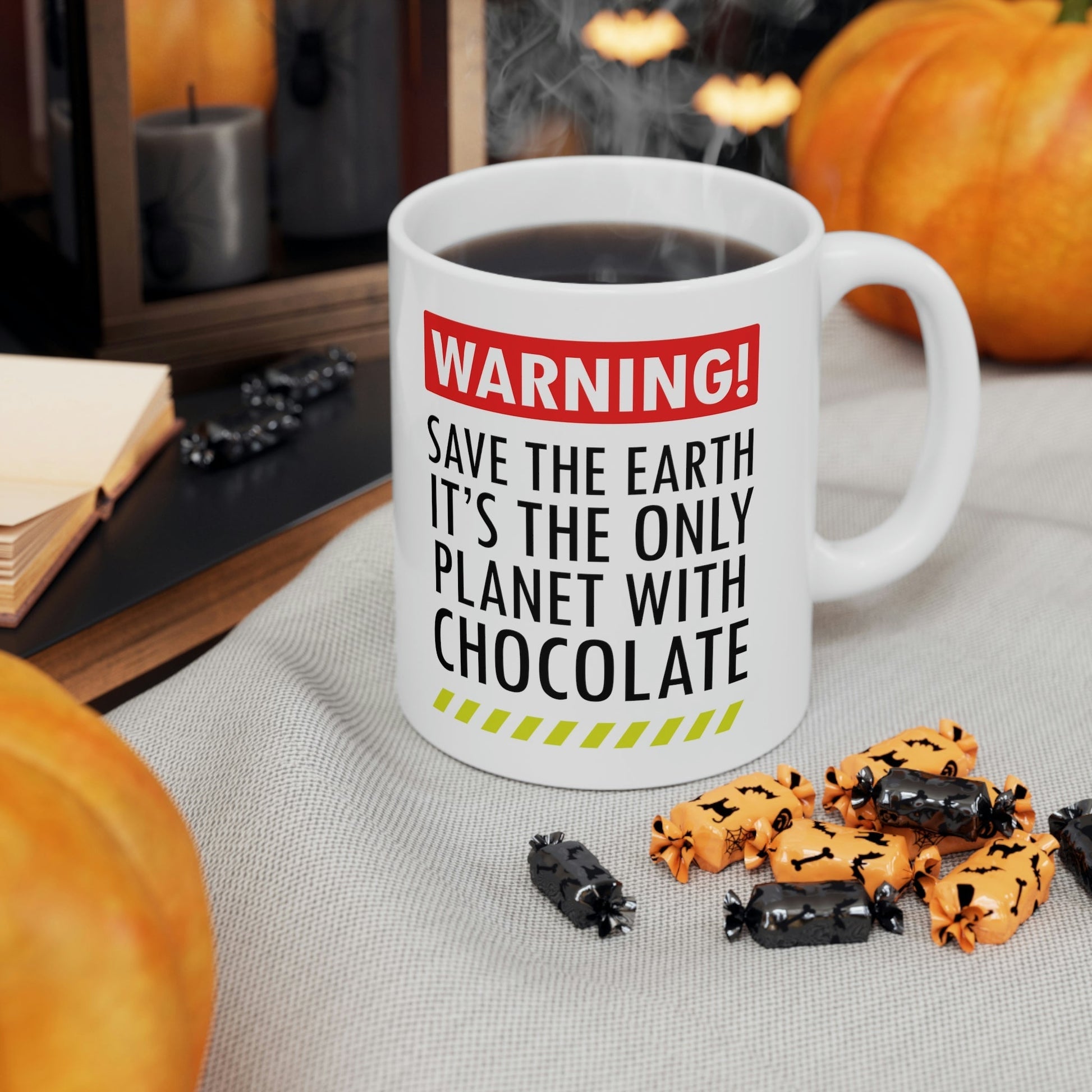 Save the Earth it's the Only Planet with Chocolate Ceramic Mug 11oz Ichaku [Perfect Gifts Selection]