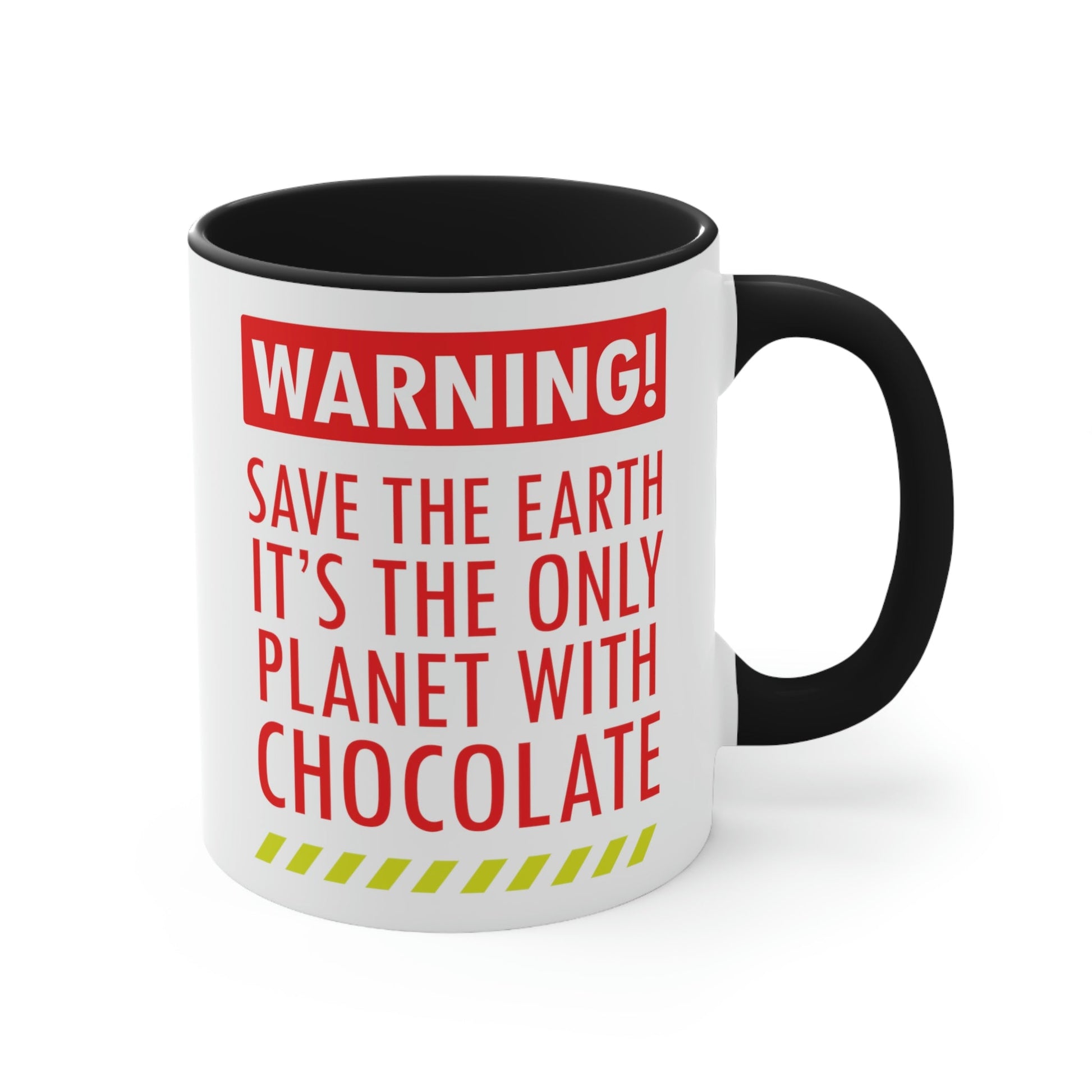 Save the Earth it's the Only Planet with Chocolate Classic Accent Coffee Mug 11oz Ichaku [Perfect Gifts Selection]