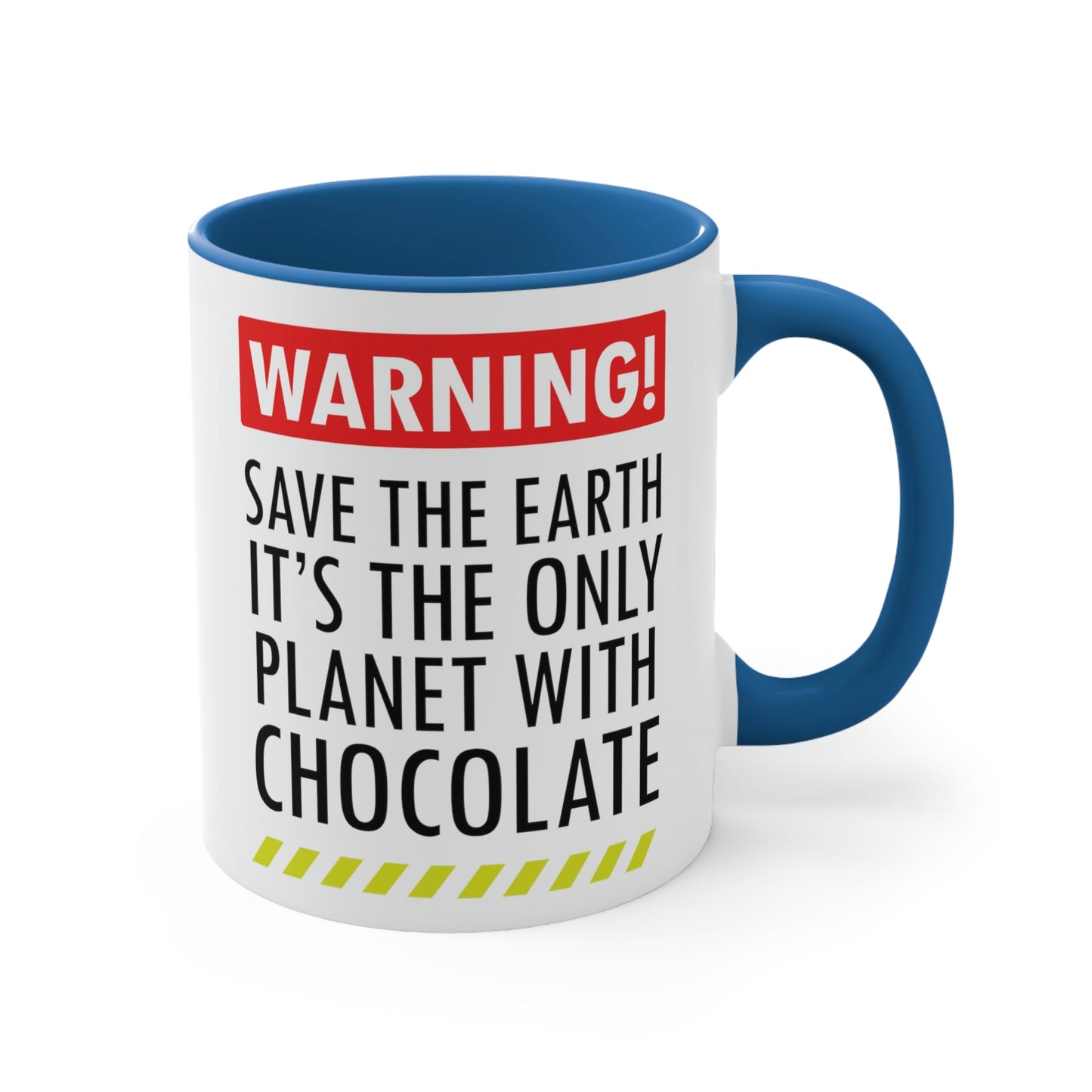 Save the Earth it's the Only Planet with Chocolate Classic Accent Coffee Mug 11oz Ichaku [Perfect Gifts Selection]