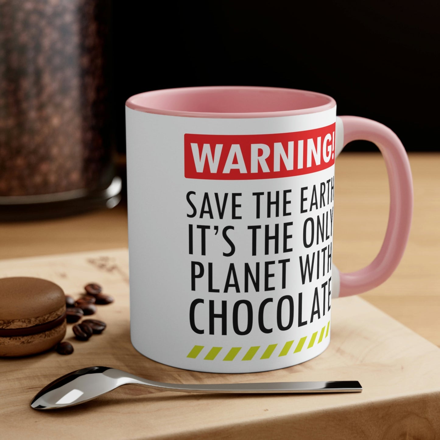 Save the Earth it's the Only Planet with Chocolate Classic Accent Coffee Mug 11oz Ichaku [Perfect Gifts Selection]
