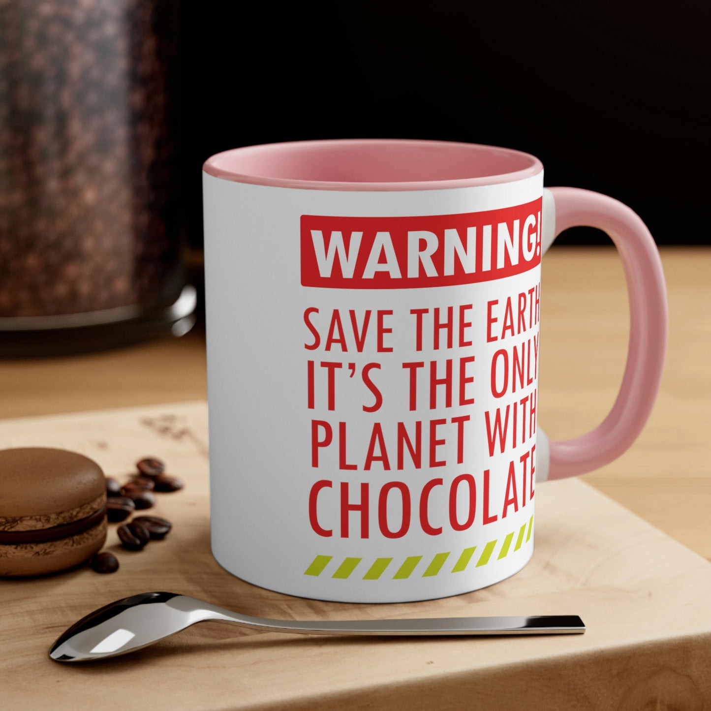 Save the Earth it's the Only Planet with Chocolate Classic Accent Coffee Mug 11oz Ichaku [Perfect Gifts Selection]