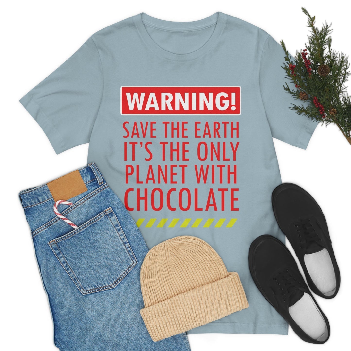 Save the Earth it's the Only Planet with Chocolate Unisex Jersey Short Sleeve T-Shirt Ichaku [Perfect Gifts Selection]