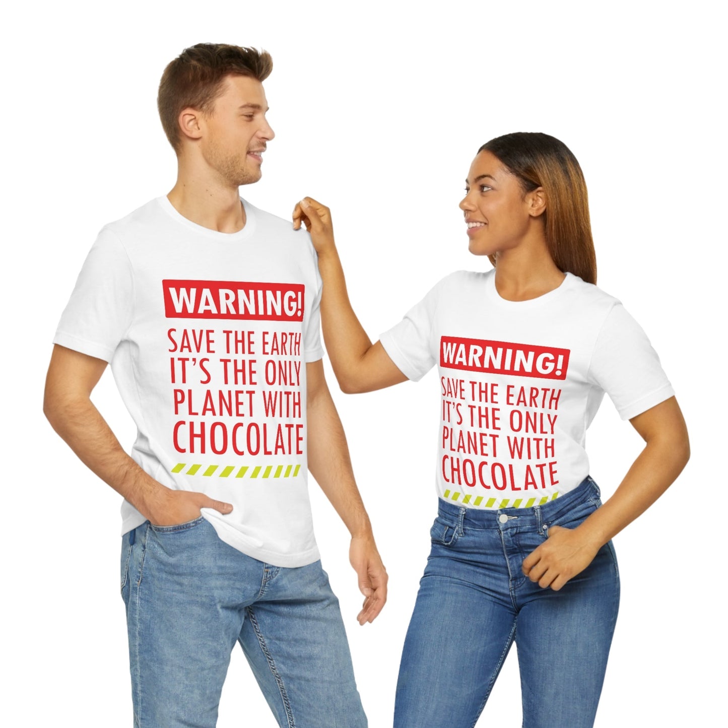 Save the Earth it's the Only Planet with Chocolate Unisex Jersey Short Sleeve T-Shirt Ichaku [Perfect Gifts Selection]