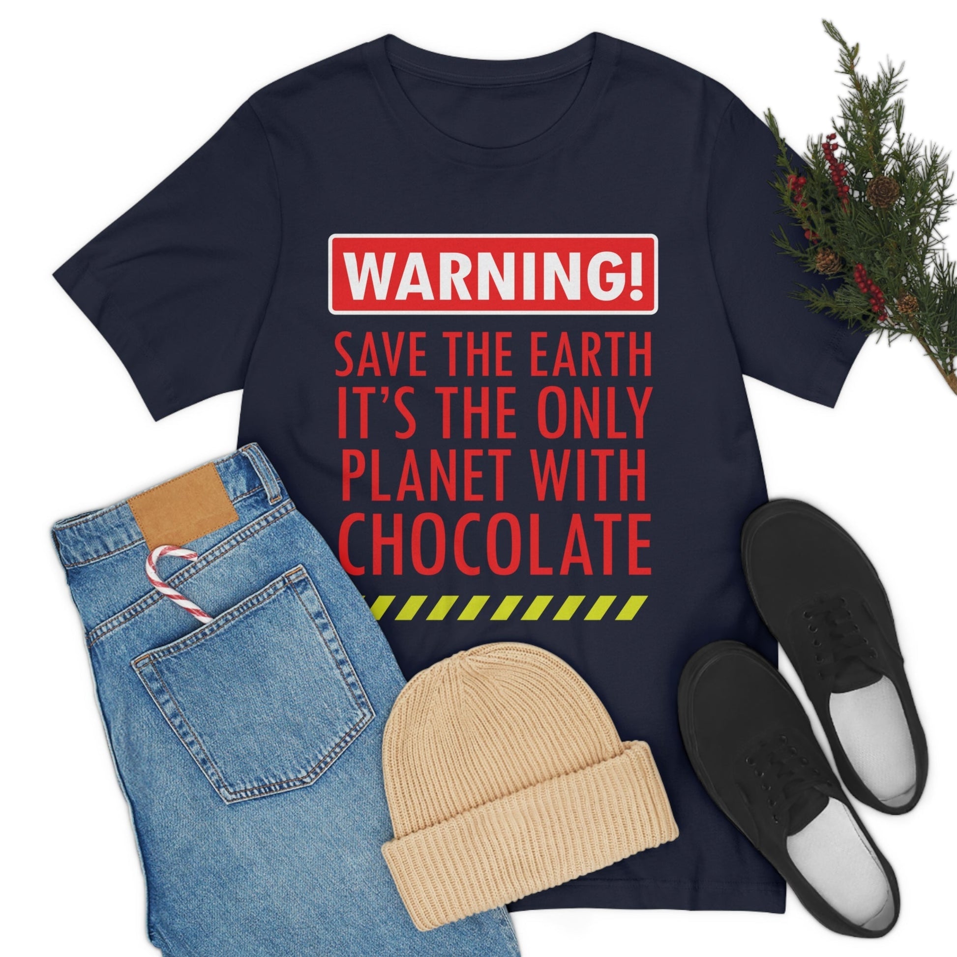 Save the Earth it's the Only Planet with Chocolate Unisex Jersey Short Sleeve T-Shirt Ichaku [Perfect Gifts Selection]