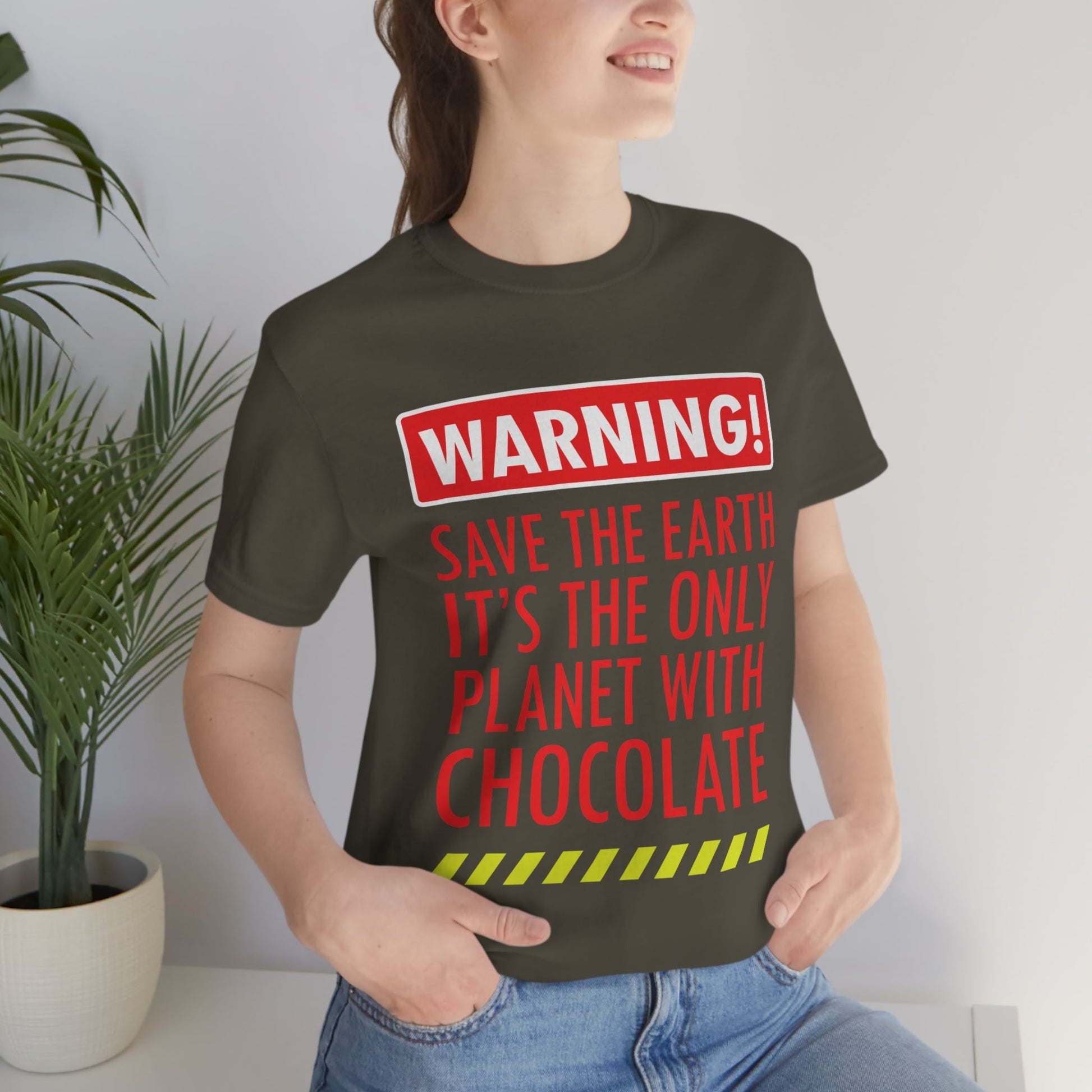 Save the Earth it's the Only Planet with Chocolate Unisex Jersey Short Sleeve T-Shirt Ichaku [Perfect Gifts Selection]