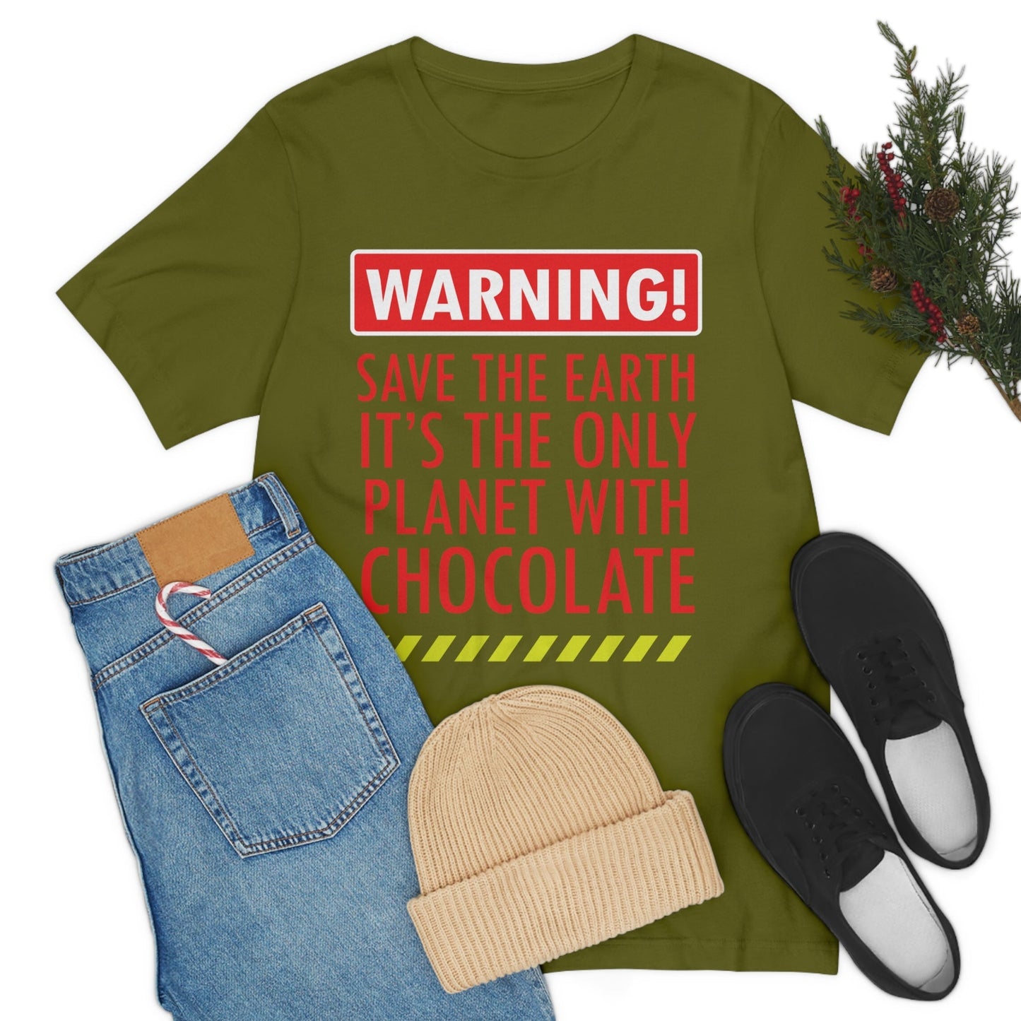 Save the Earth it's the Only Planet with Chocolate Unisex Jersey Short Sleeve T-Shirt Ichaku [Perfect Gifts Selection]