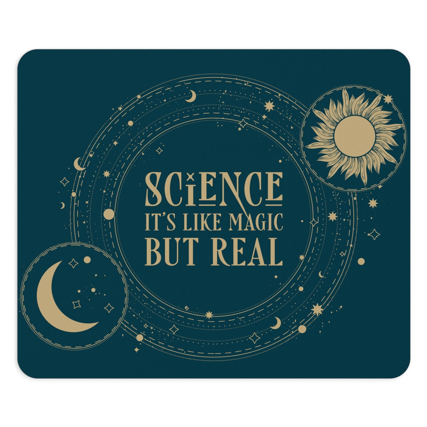 Science It's Like Magic But Real Quotes Humor Art Ergonomic Non-slip Creative Design Mouse Pad Ichaku [Perfect Gifts Selection]