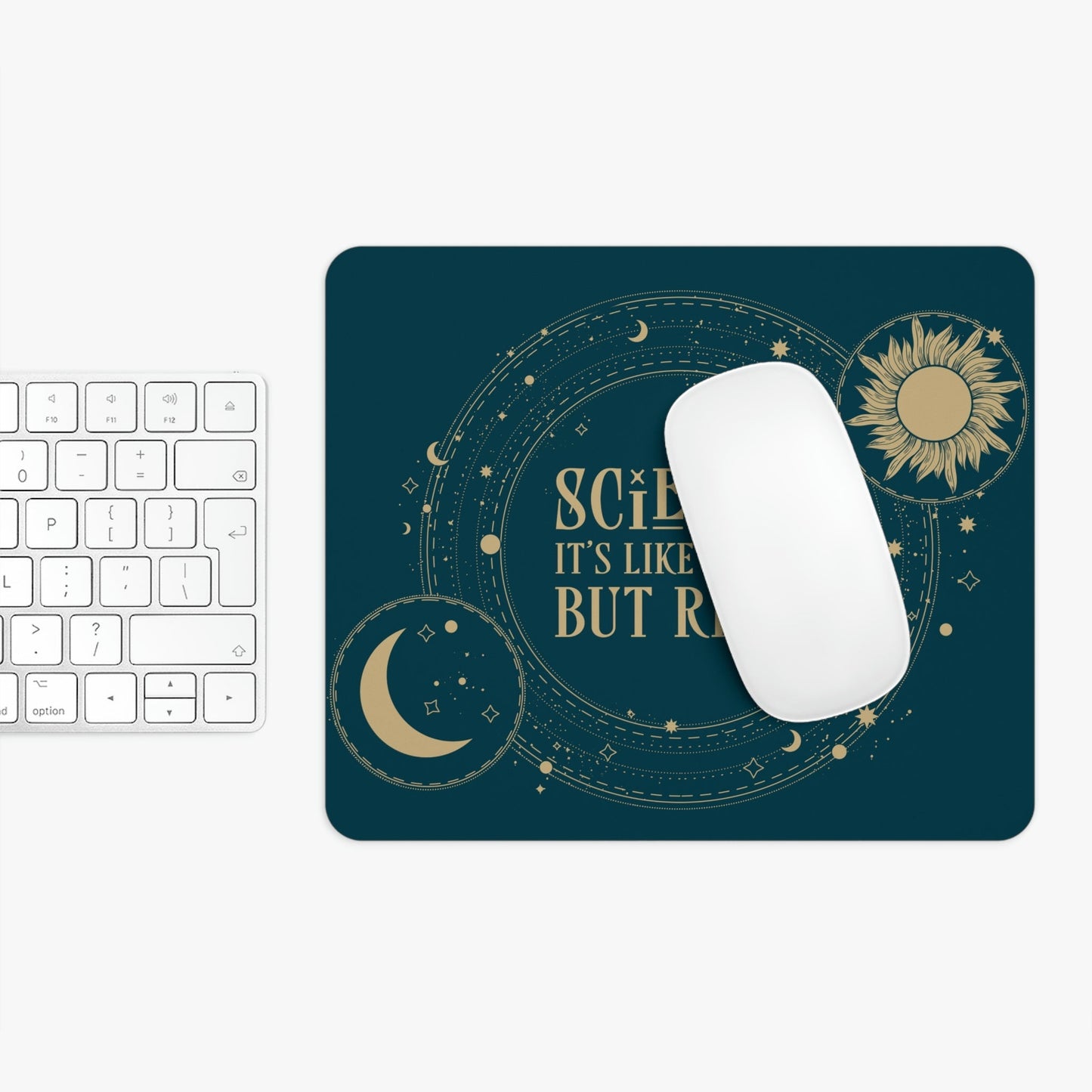 Science It's Like Magic But Real Quotes Humor Art Ergonomic Non-slip Creative Design Mouse Pad Ichaku [Perfect Gifts Selection]