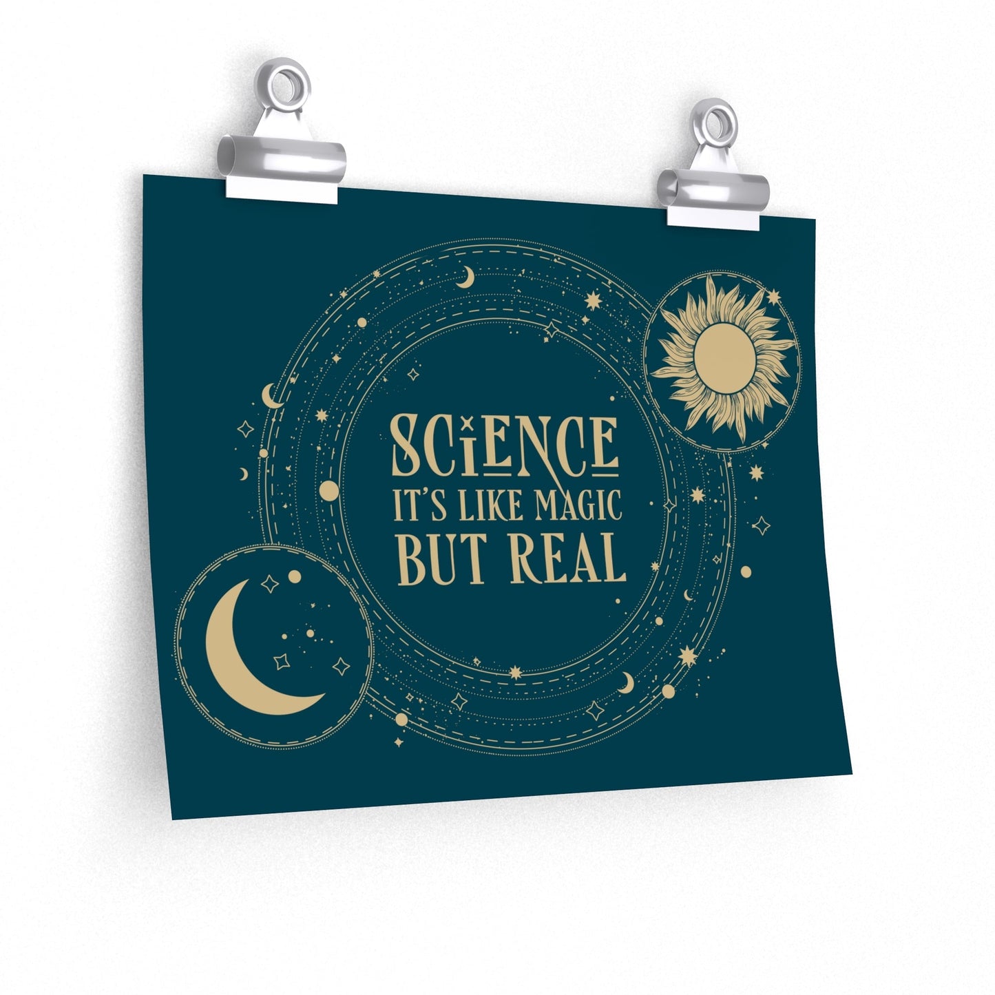 Science It's Like Magic But Real Quotes Humor Art Premium Matte Horizontal Posters Ichaku [Perfect Gifts Selection]