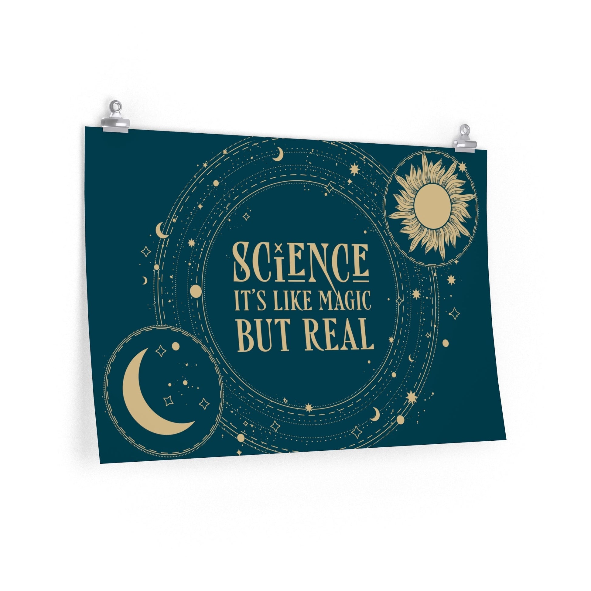 Science It's Like Magic But Real Quotes Humor Art Premium Matte Horizontal Posters Ichaku [Perfect Gifts Selection]