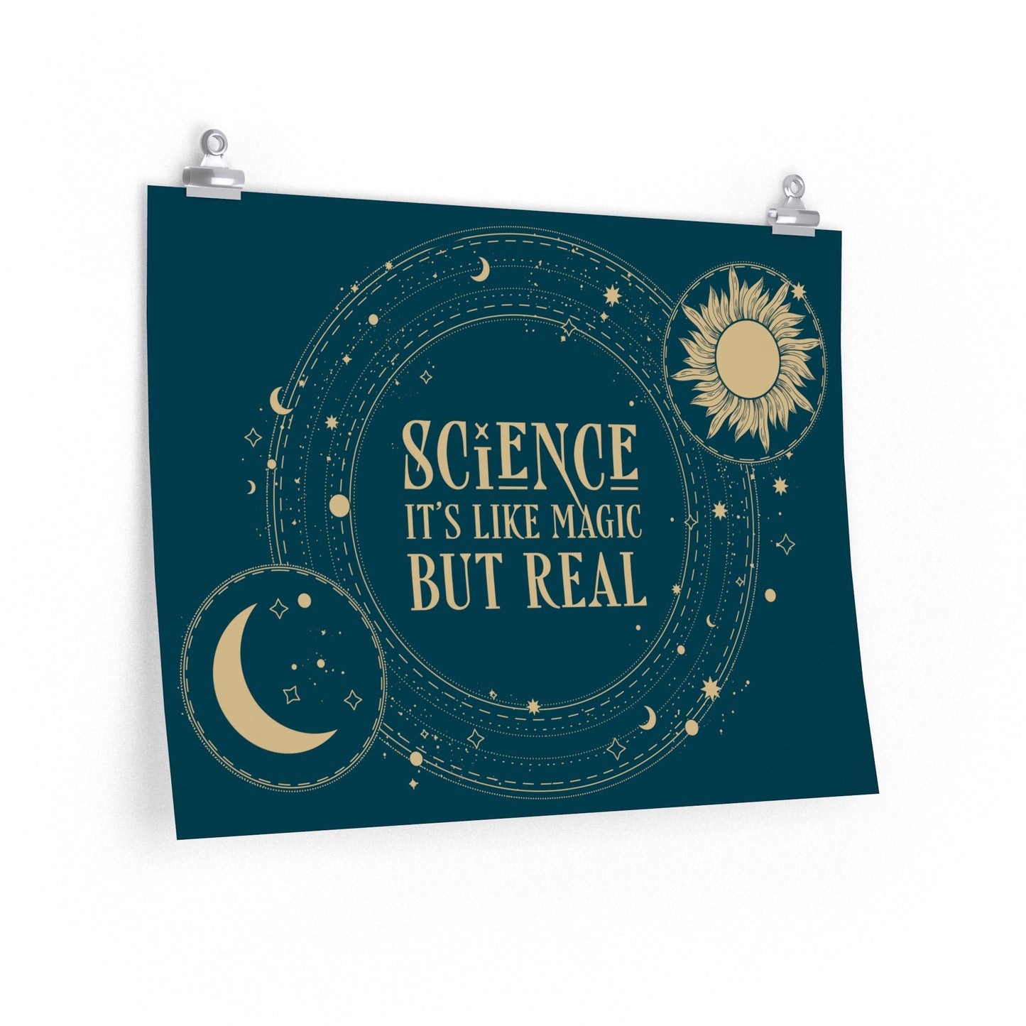 Science It's Like Magic But Real Quotes Humor Art Premium Matte Horizontal Posters Ichaku [Perfect Gifts Selection]