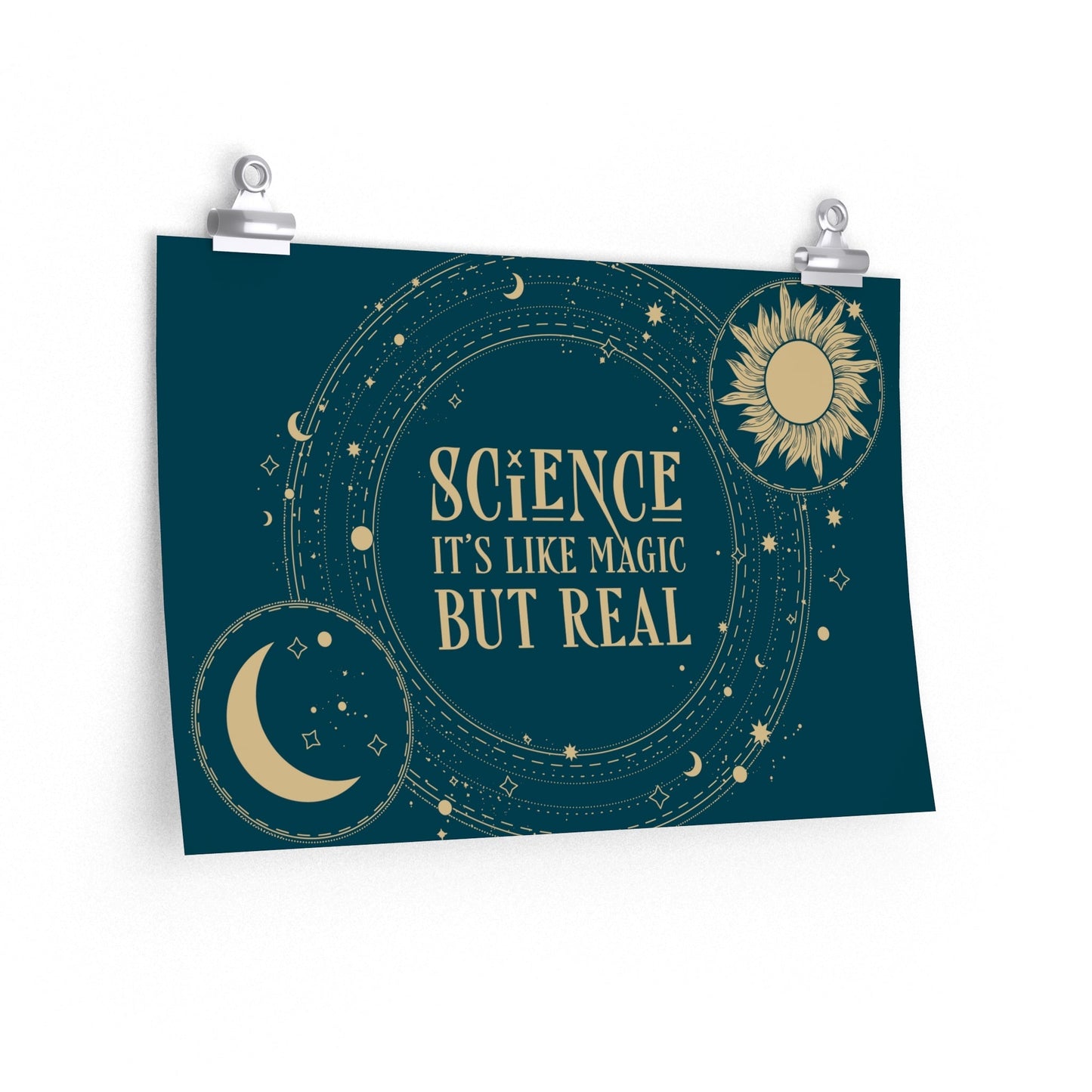 Science It's Like Magic But Real Quotes Humor Art Premium Matte Horizontal Posters Ichaku [Perfect Gifts Selection]