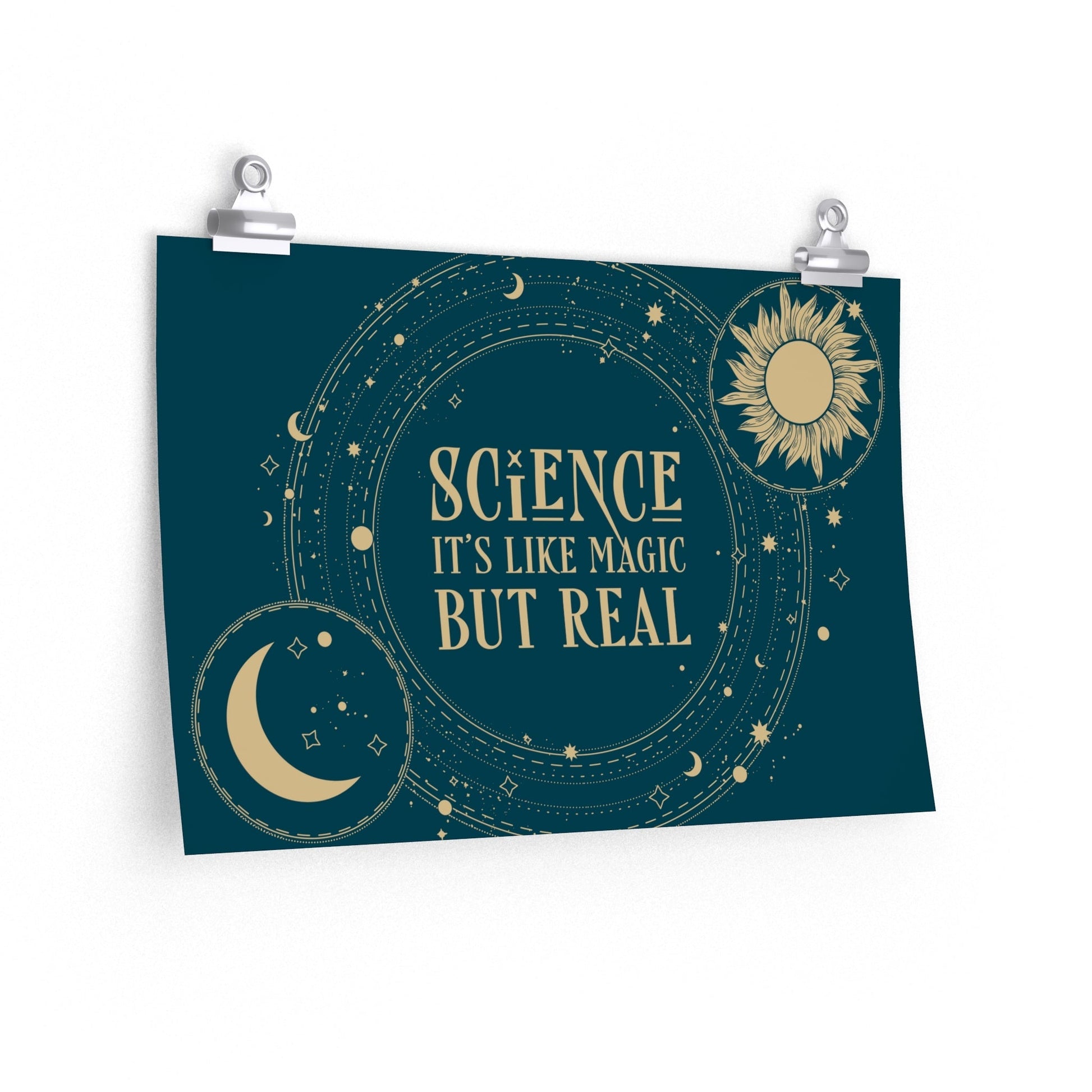 Science It's Like Magic But Real Quotes Humor Art Premium Matte Horizontal Posters Ichaku [Perfect Gifts Selection]