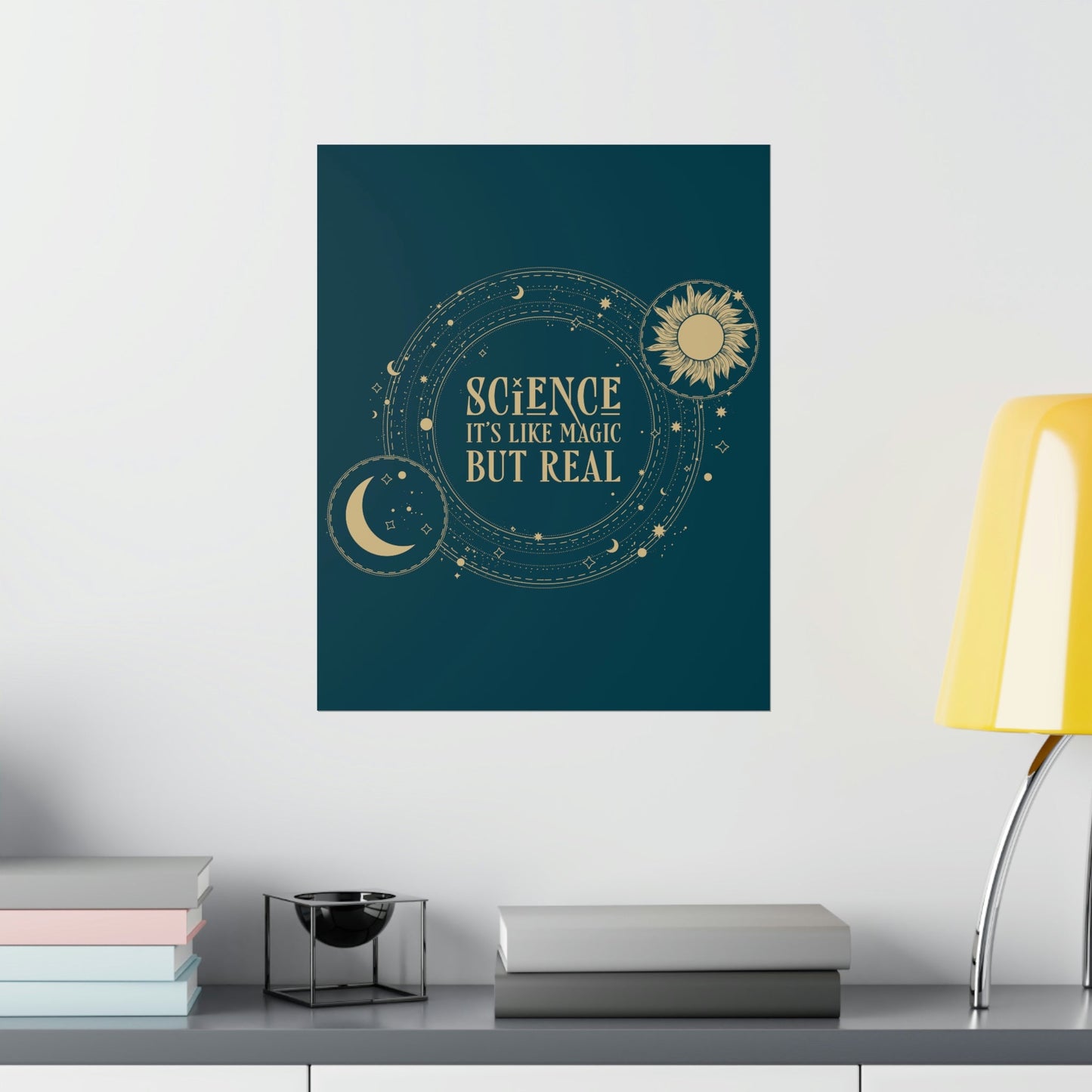 Science It's Like Magic But Real Quotes Humor Art Premium Matte Vertical Posters Ichaku [Perfect Gifts Selection]