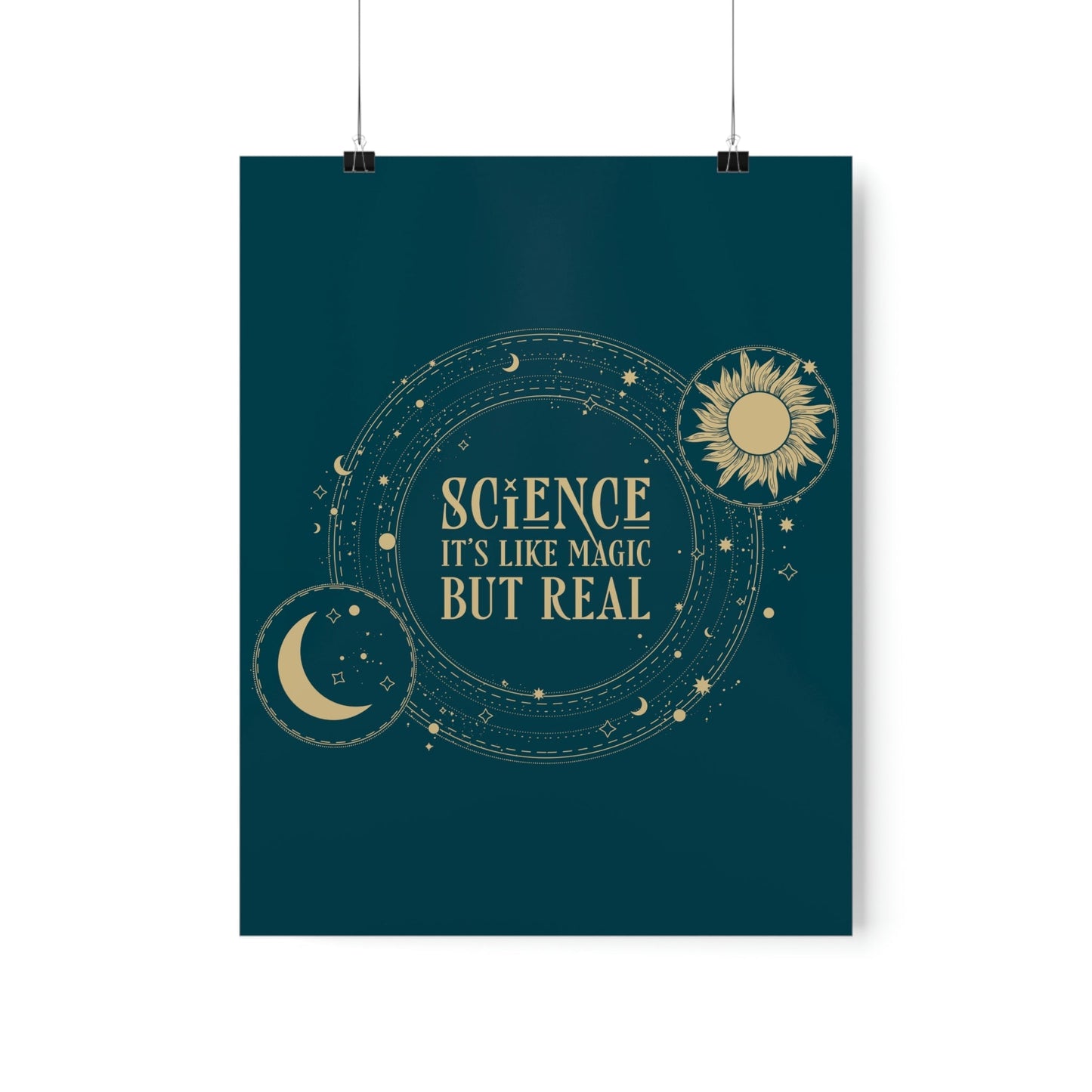 Science It's Like Magic But Real Quotes Humor Art Premium Matte Vertical Posters Ichaku [Perfect Gifts Selection]