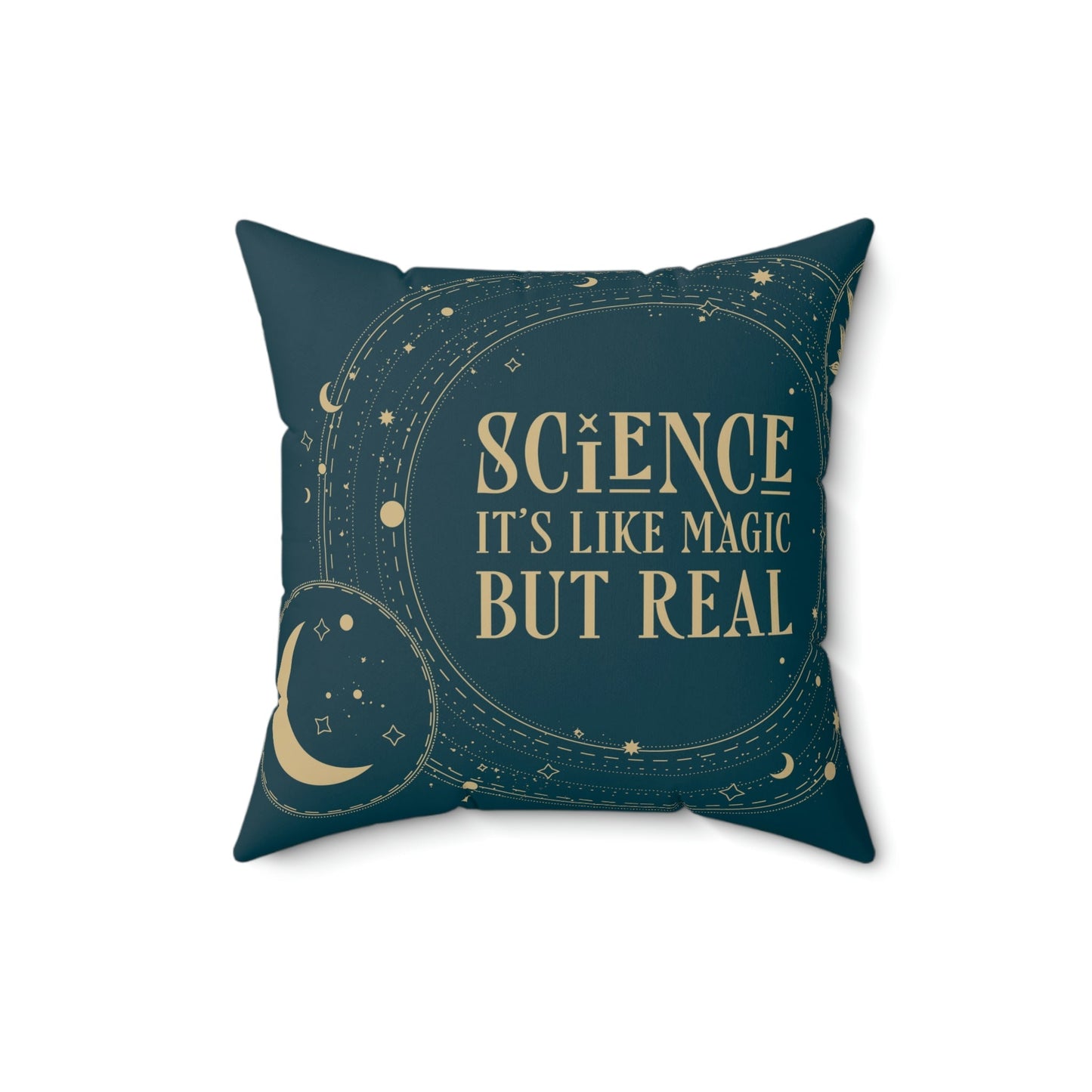 Science It's Like Magic But Real Quotes Humor Art Spun Polyester Square Pillow Ichaku [Perfect Gifts Selection]