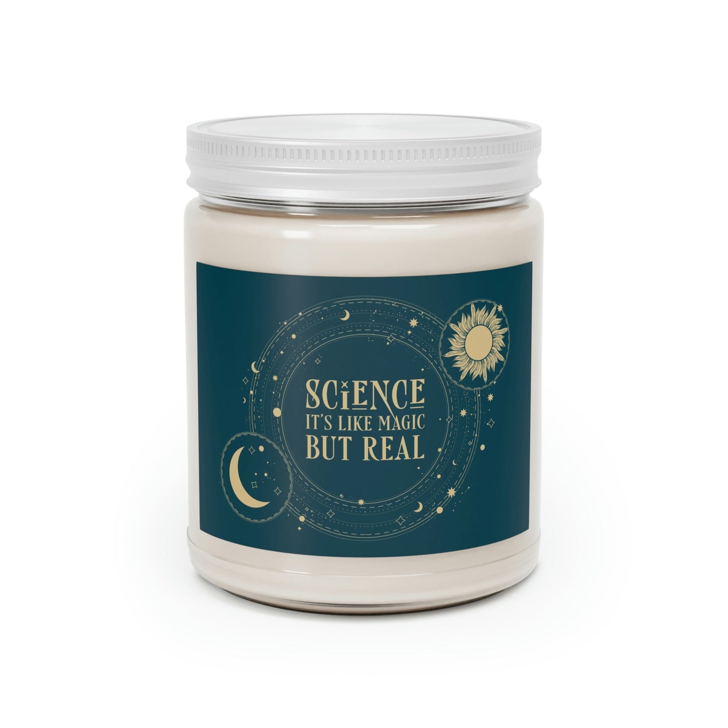 Science It's Like Magic But Real Quotes Humor Scented Candle Up to 60hSoy Wax 9oz Ichaku [Perfect Gifts Selection]
