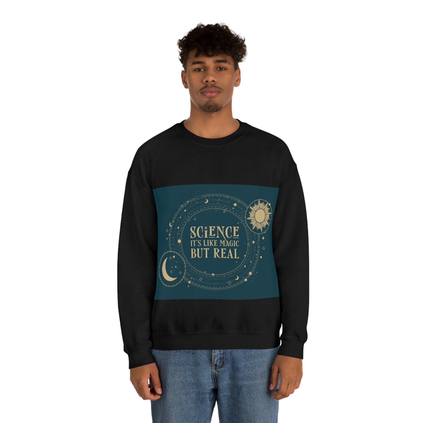 Science It's Like Magic But Real Quotes Humor Unisex Heavy Blend™ Crewneck Sweatshirt Ichaku [Perfect Gifts Selection]