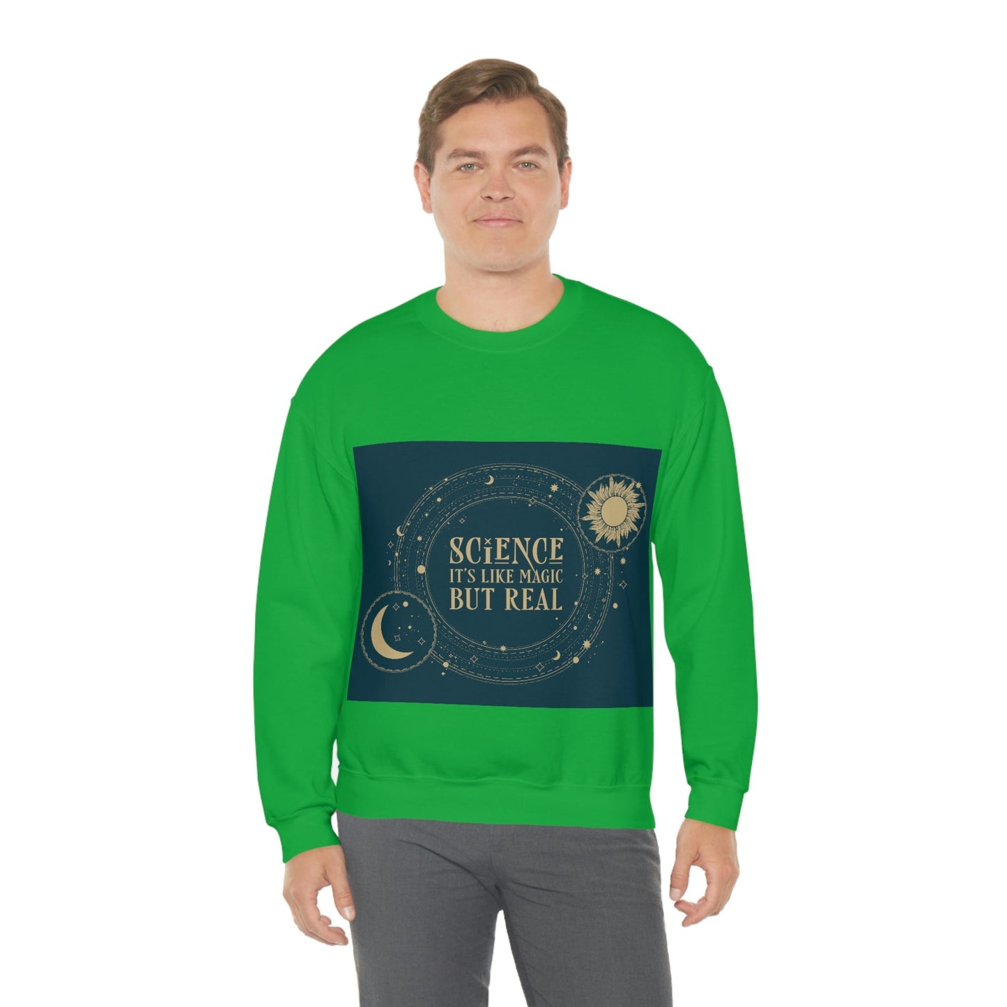 Science It's Like Magic But Real Quotes Humor Unisex Heavy Blend™ Crewneck Sweatshirt Ichaku [Perfect Gifts Selection]