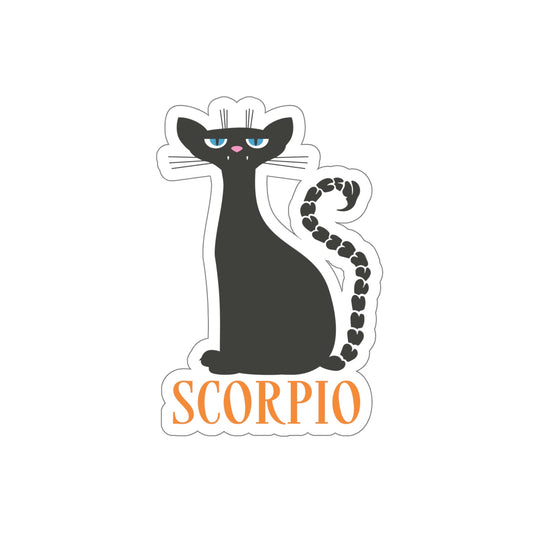 Scorpio Cat Zodiac Sign Die-Cut Sticker Ichaku [Perfect Gifts Selection]