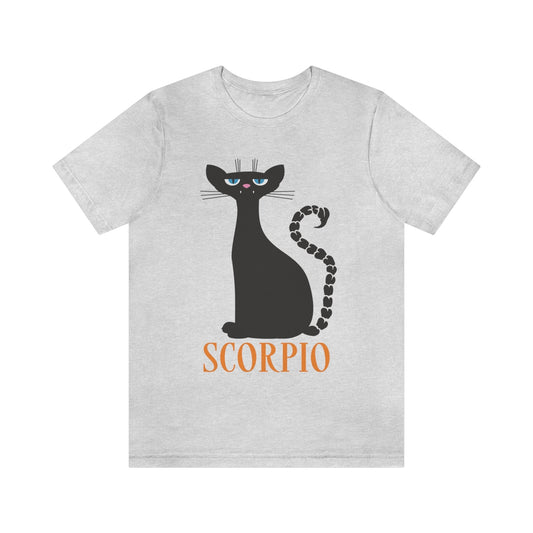 Scorpio Cat Zodiac Sign Unisex Jersey Short Sleeve T-Shirt Ichaku [Perfect Gifts Selection]