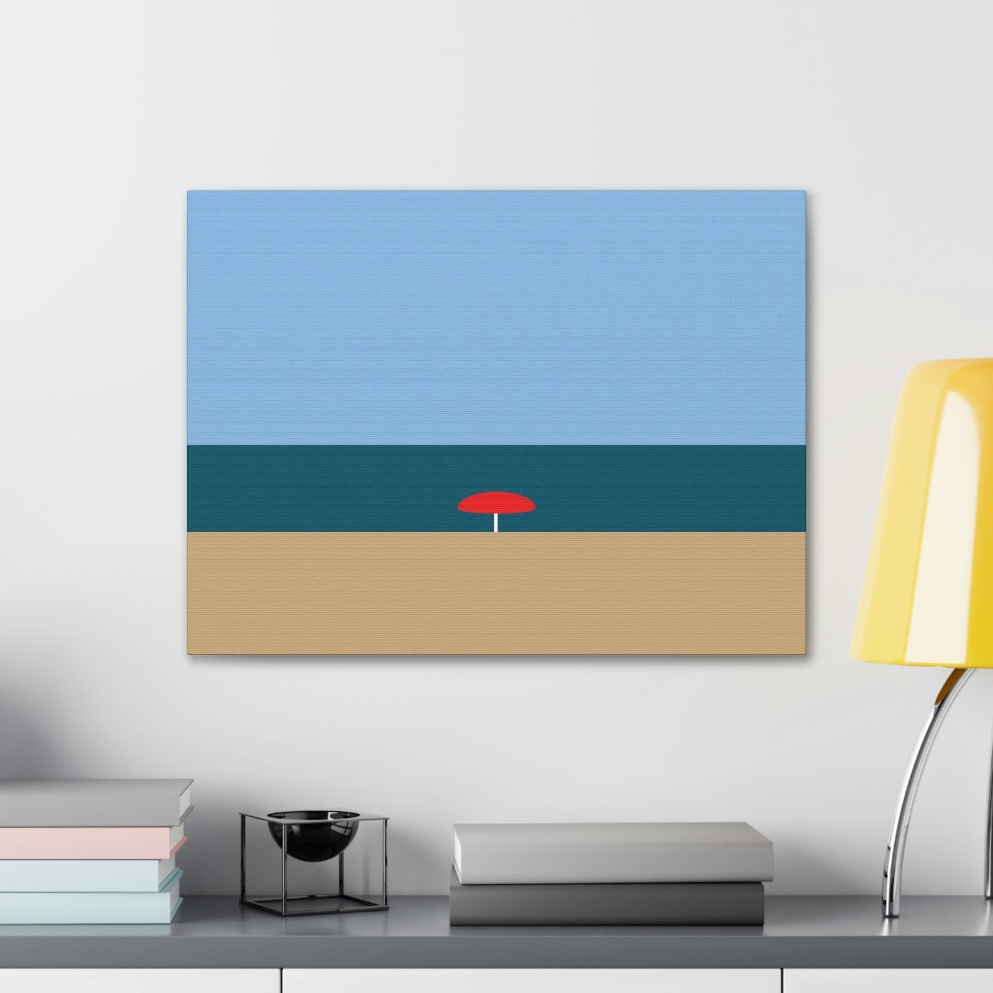 Sea View Beach Sand Landscape Minimalist Abstract Aesthetic Classic Art Canvas Gallery Wraps Ichaku [Perfect Gifts Selection]