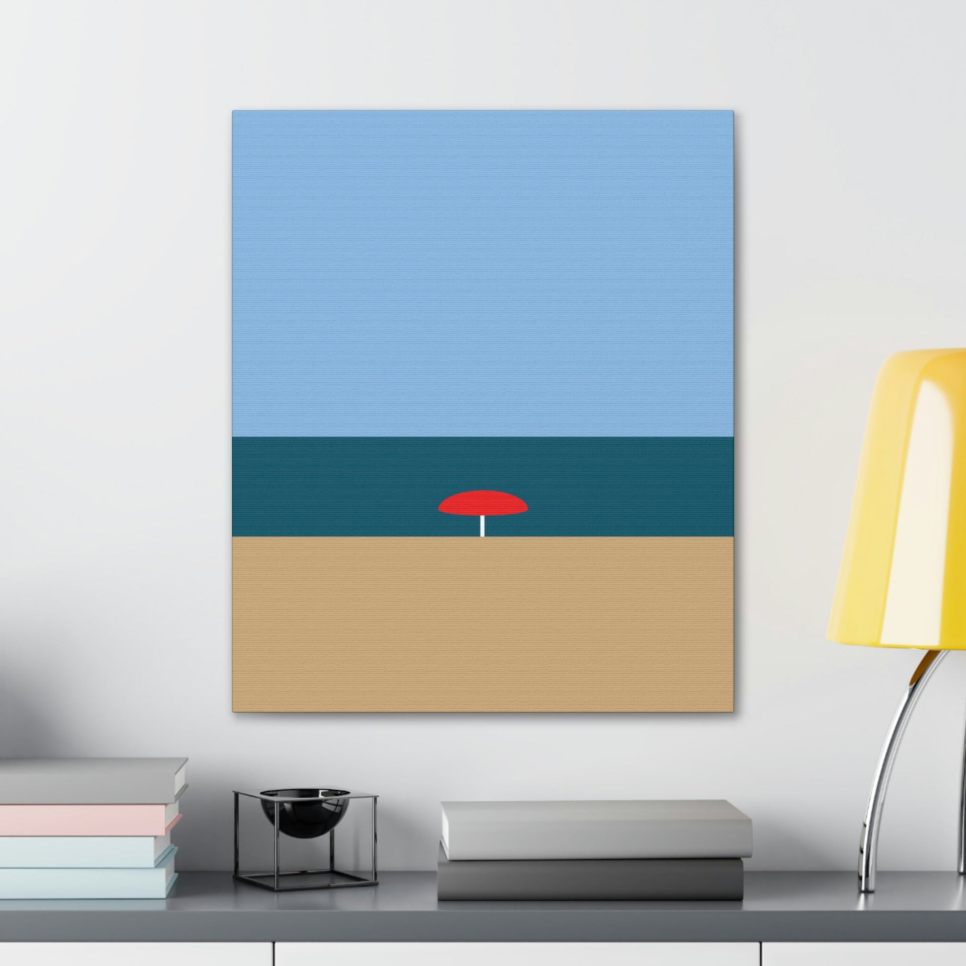 Sea View Beach Sand Landscape Minimalist Abstract Aesthetic Classic Art Canvas Gallery Wraps Ichaku [Perfect Gifts Selection]