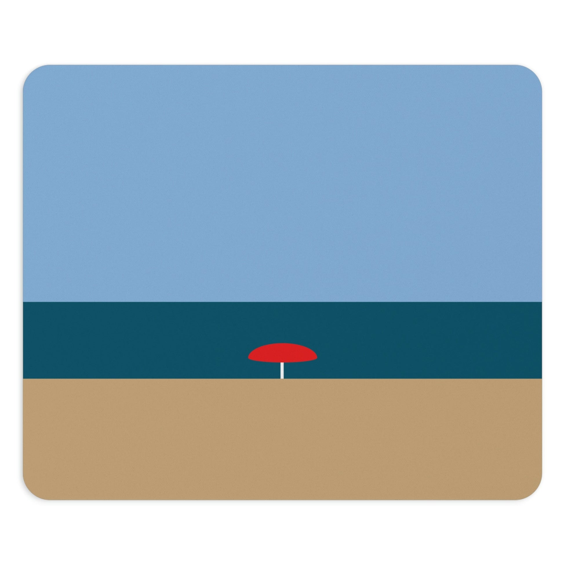 Sea View Beach Sand Landscape Minimalist Abstract Art Ergonomic Non-slip Creative Design Mouse Pad Ichaku [Perfect Gifts Selection]