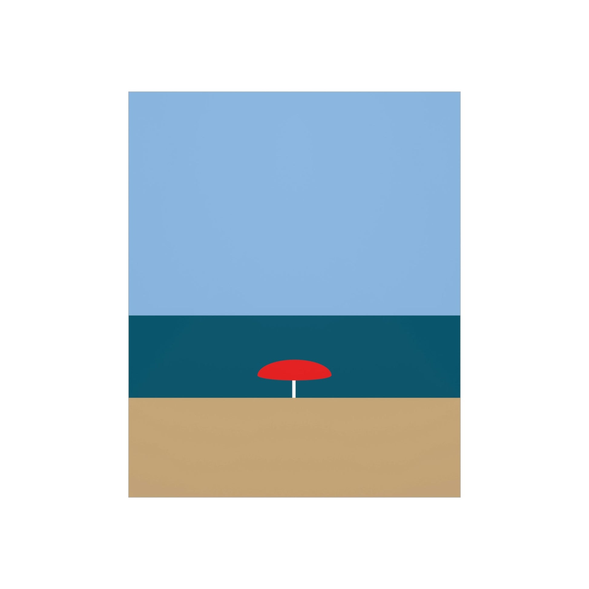 Sea View Beach Sand Landscape Minimalist Abstract Art Premium Matte Vertical Posters Ichaku [Perfect Gifts Selection]