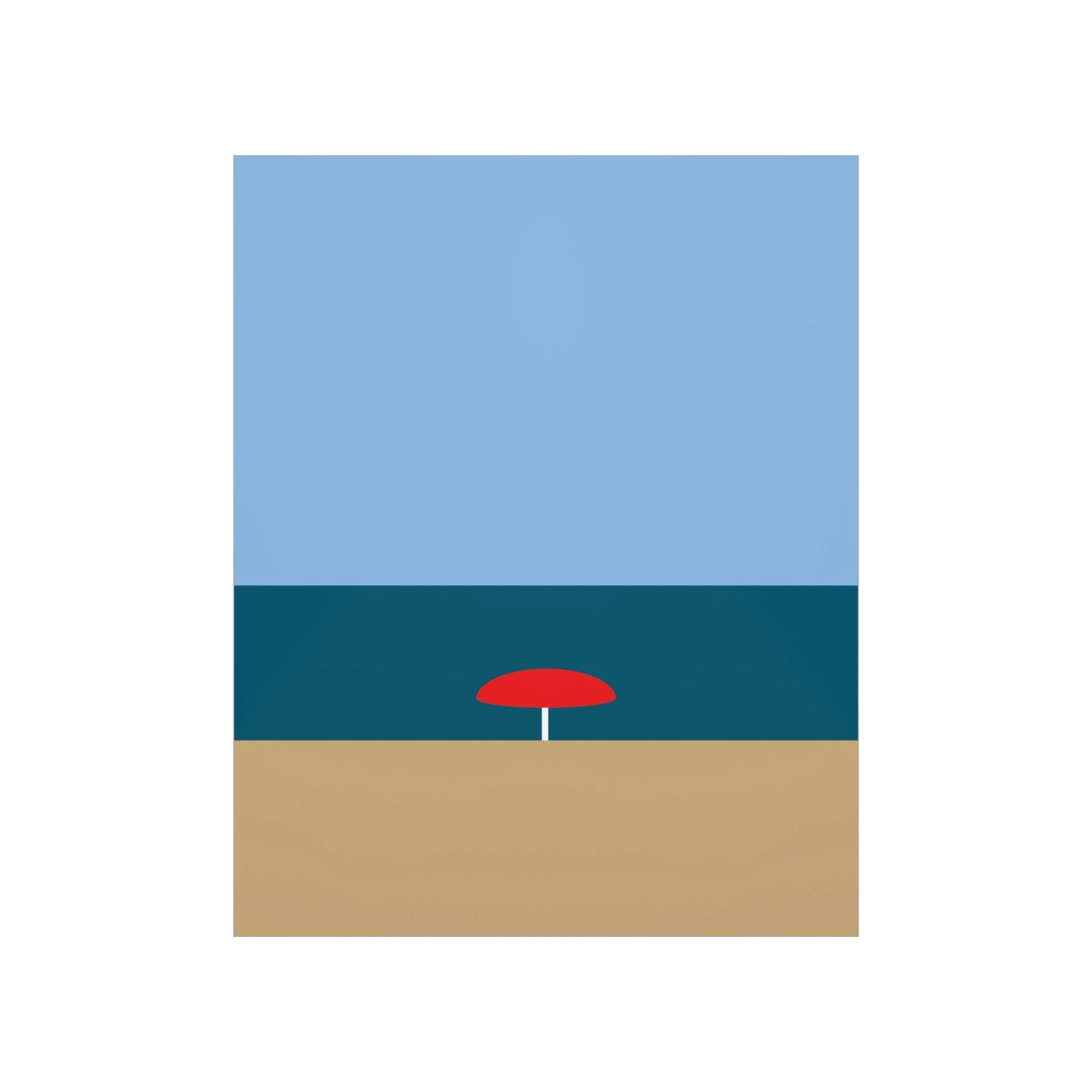 Sea View Beach Sand Landscape Minimalist Abstract Art Premium Matte Vertical Posters Ichaku [Perfect Gifts Selection]