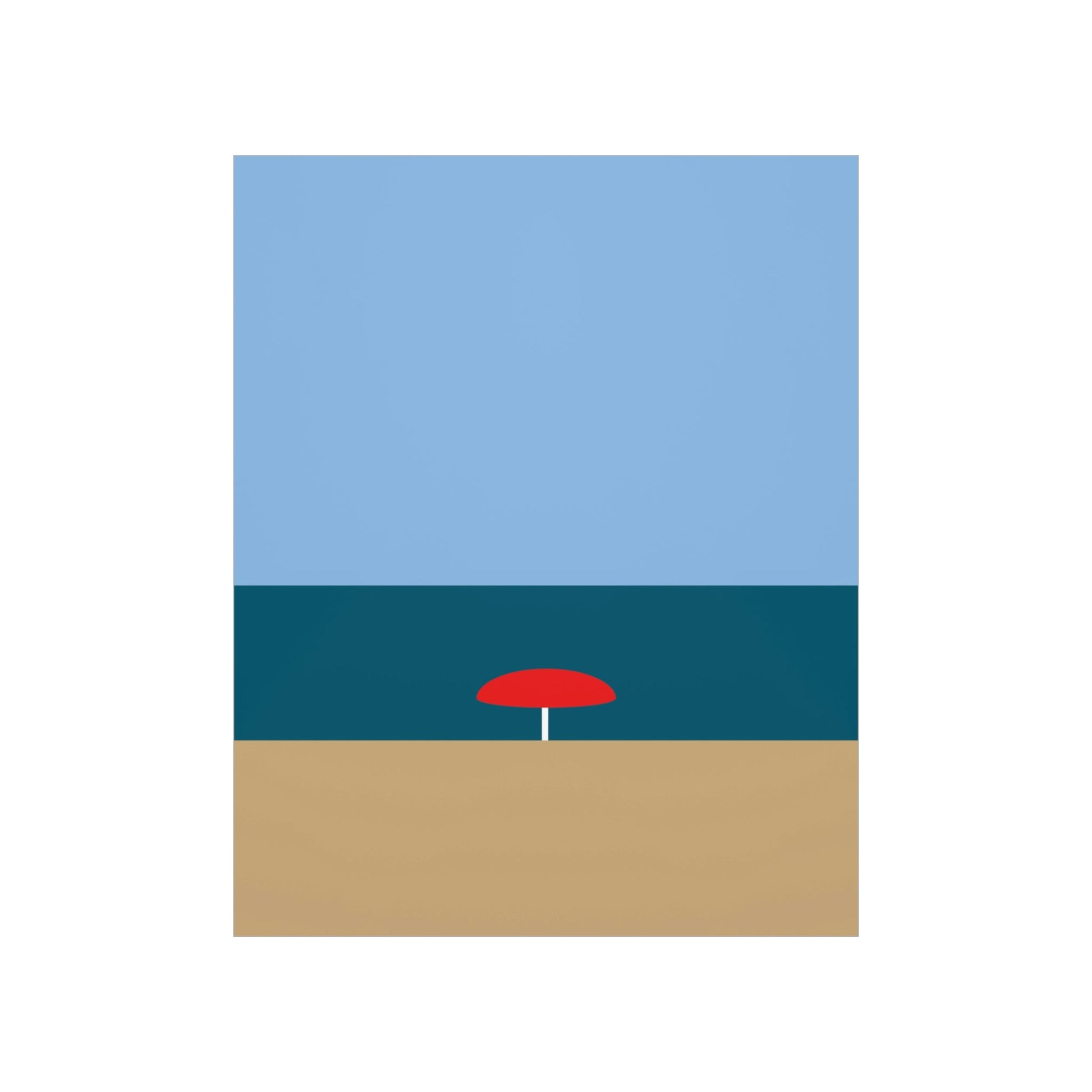 Sea View Beach Sand Landscape Minimalist Abstract Art Premium Matte Vertical Posters Ichaku [Perfect Gifts Selection]