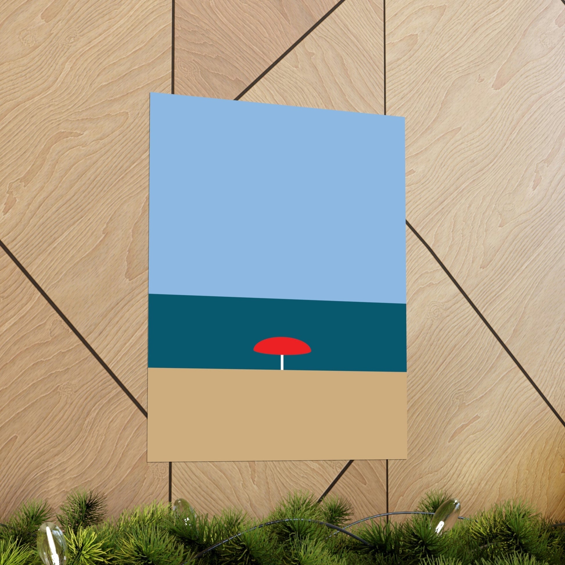 Sea View Beach Sand Landscape Minimalist Abstract Art Premium Matte Vertical Posters Ichaku [Perfect Gifts Selection]