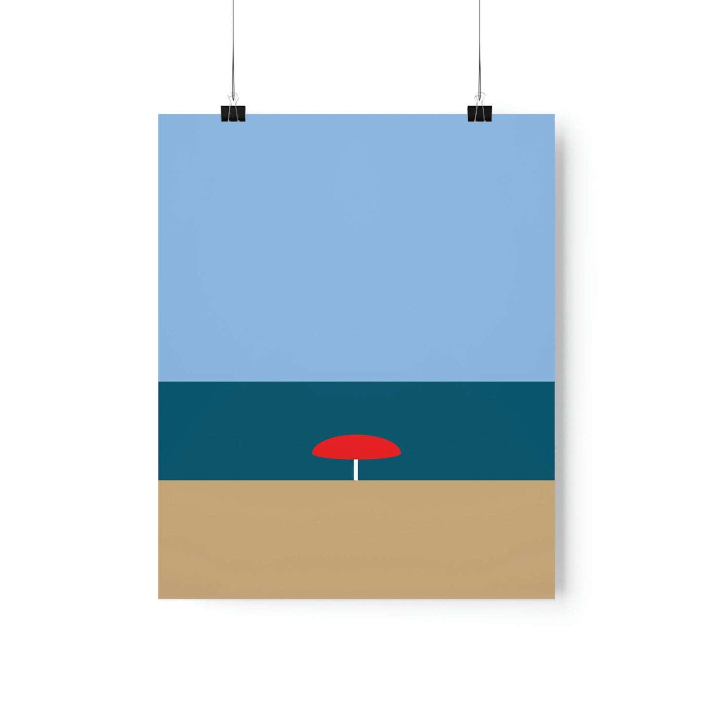 Sea View Beach Sand Landscape Minimalist Abstract Art Premium Matte Vertical Posters Ichaku [Perfect Gifts Selection]