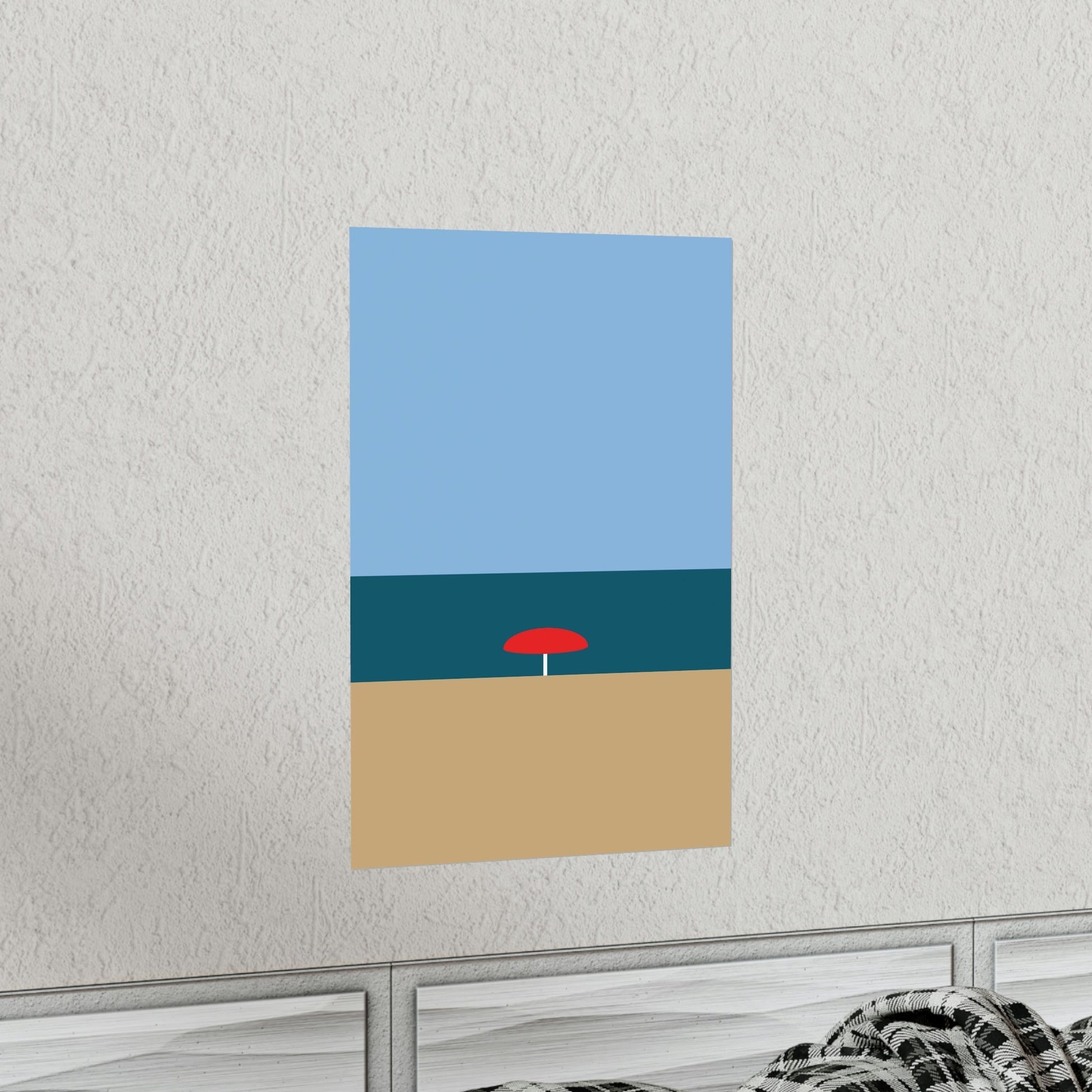 Sea View Beach Sand Landscape Minimalist Abstract Art Premium Matte Vertical Posters Ichaku [Perfect Gifts Selection]