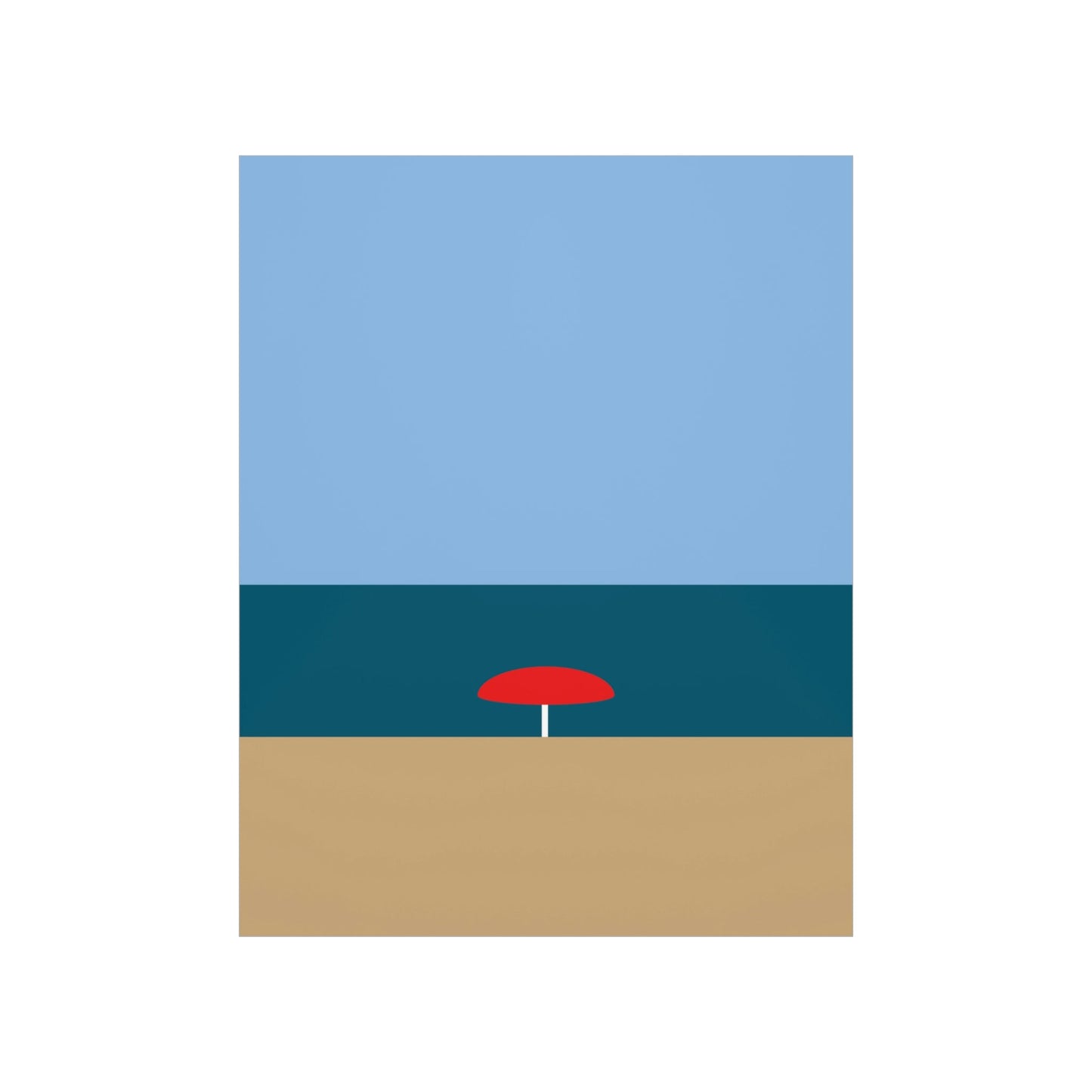 Sea View Beach Sand Landscape Minimalist Abstract Art Premium Matte Vertical Posters Ichaku [Perfect Gifts Selection]