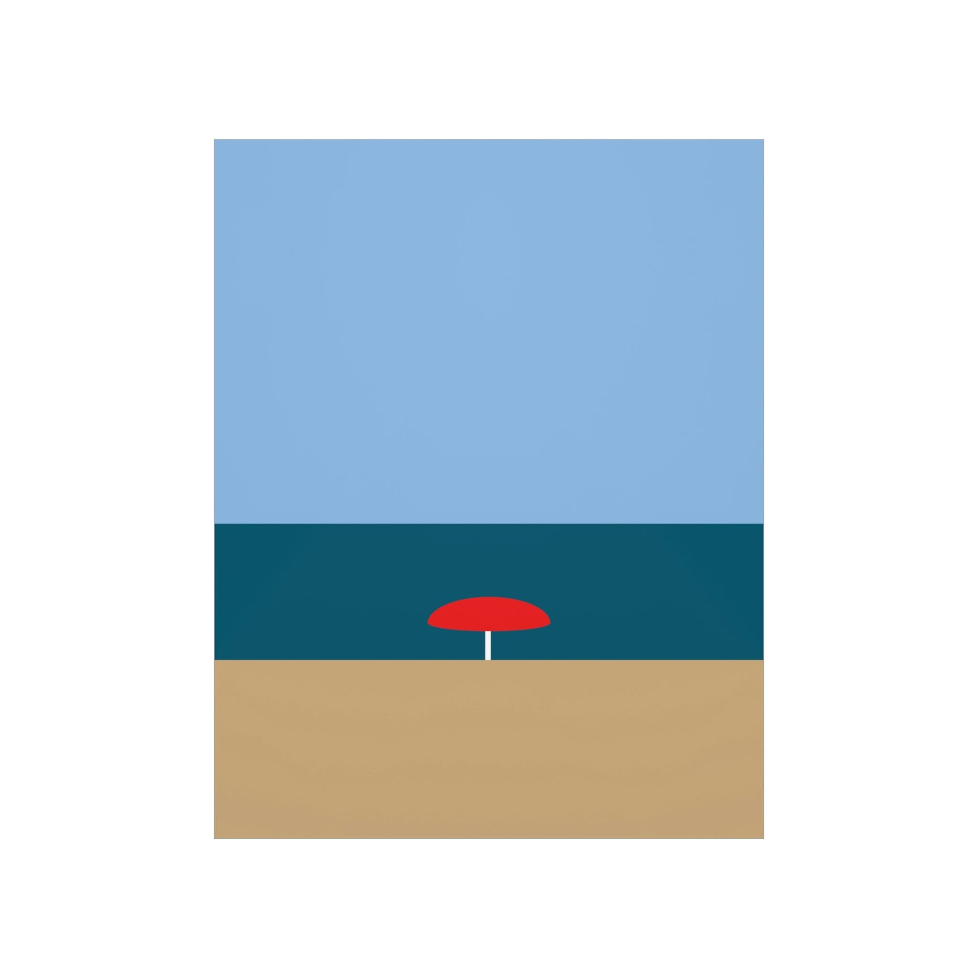 Sea View Beach Sand Landscape Minimalist Abstract Art Premium Matte Vertical Posters Ichaku [Perfect Gifts Selection]