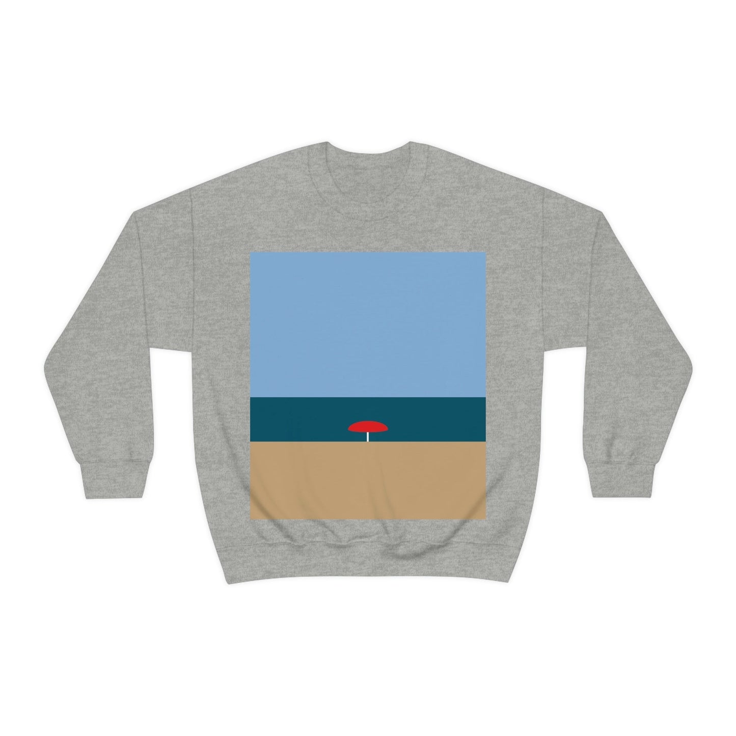 Sea View Beach Sand Landscape Minimalist Abstract Art Unisex Heavy Blend™ Crewneck Sweatshirt Ichaku [Perfect Gifts Selection]