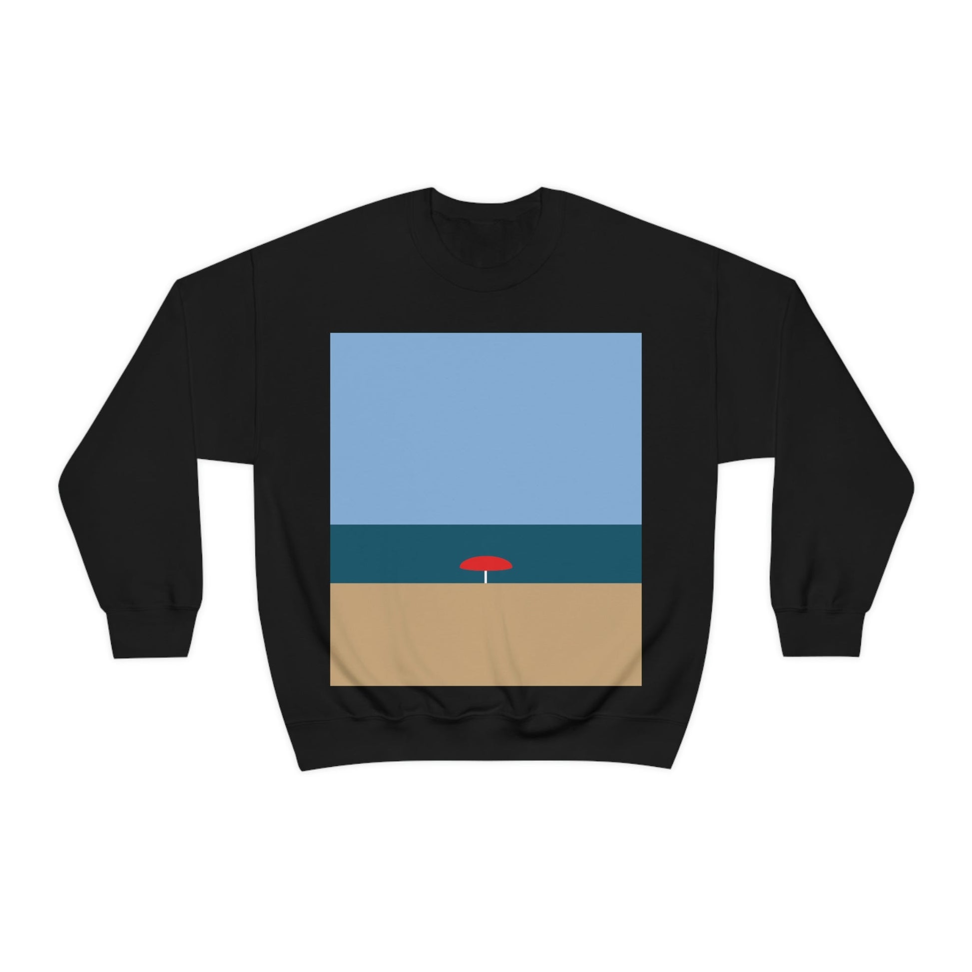 Sea View Beach Sand Landscape Minimalist Abstract Art Unisex Heavy Blend™ Crewneck Sweatshirt Ichaku [Perfect Gifts Selection]