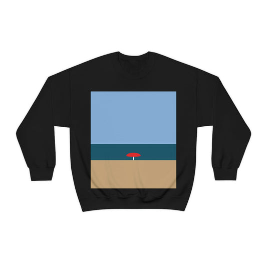 Sea View Beach Sand Landscape Minimalist Abstract Art Unisex Heavy Blend™ Crewneck Sweatshirt Ichaku [Perfect Gifts Selection]