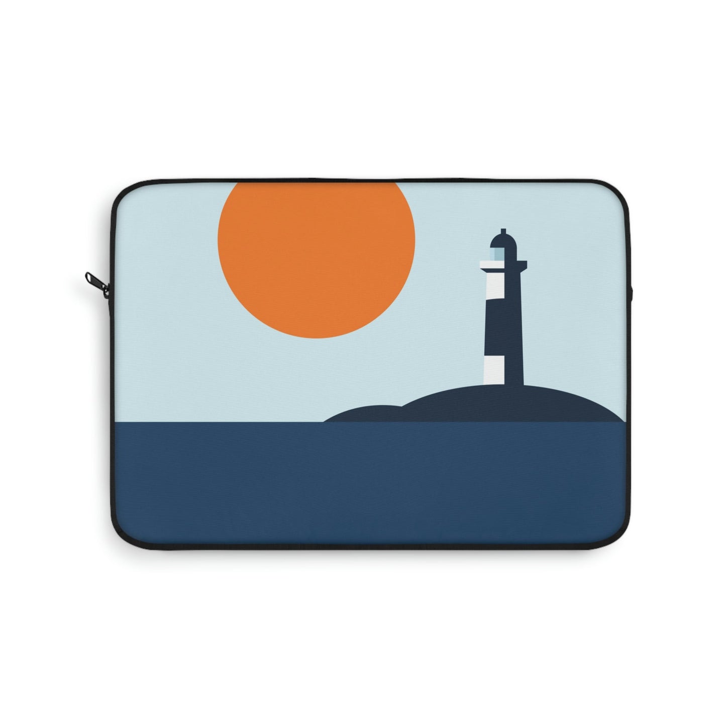 Sea View Lighthouse Minimal Art Graphic Design Laptop Sleeve Ichaku [Perfect Gifts Selection]