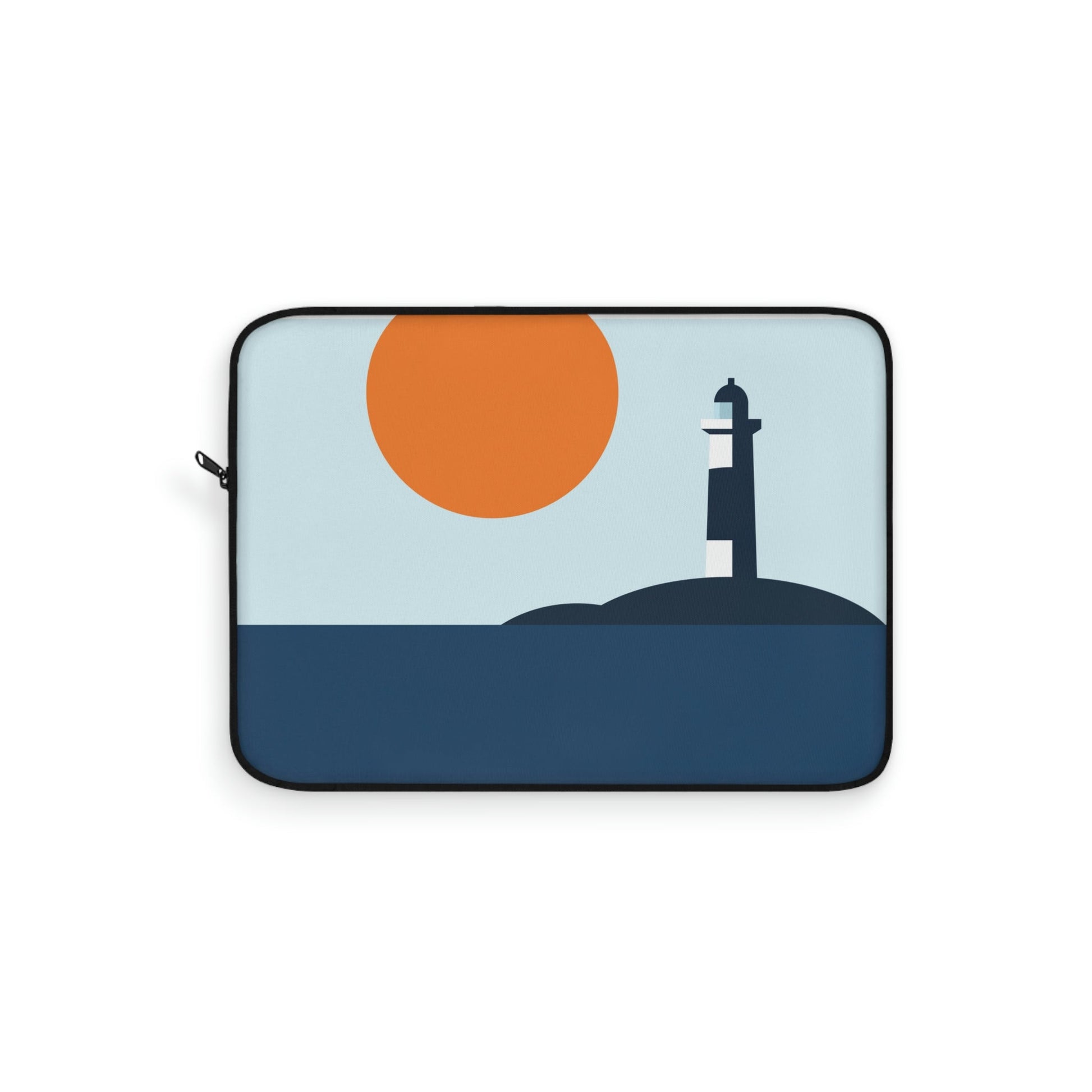 Sea View Lighthouse Minimal Art Graphic Design Laptop Sleeve Ichaku [Perfect Gifts Selection]