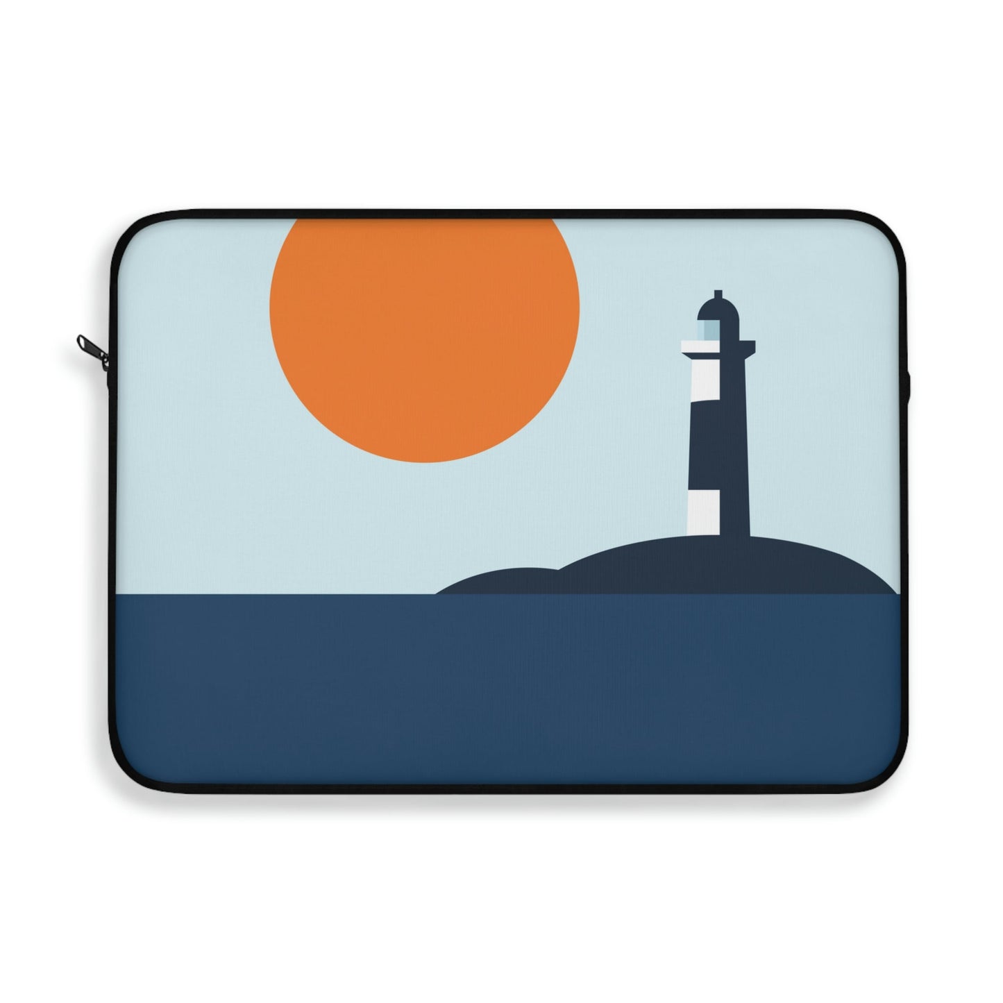 Sea View Lighthouse Minimal Art Graphic Design Laptop Sleeve Ichaku [Perfect Gifts Selection]