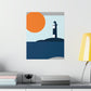 Sea View Lighthouse Minimal Art Graphic Design Premium Matte Vertical Posters Ichaku [Perfect Gifts Selection]