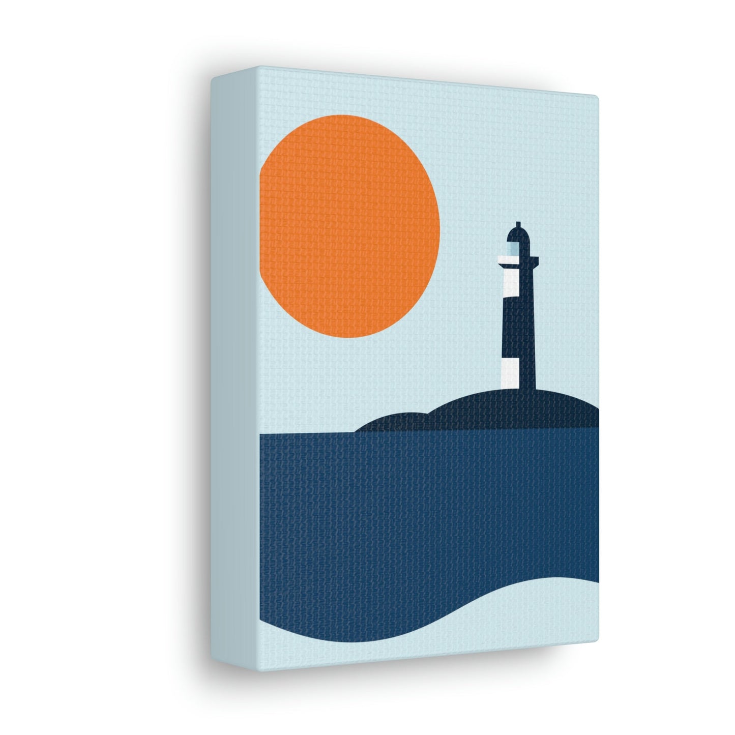 Sea View Lighthouse Minimal Graphic Design Aesthetic Classic Art Canvas Gallery Wraps Ichaku [Perfect Gifts Selection]