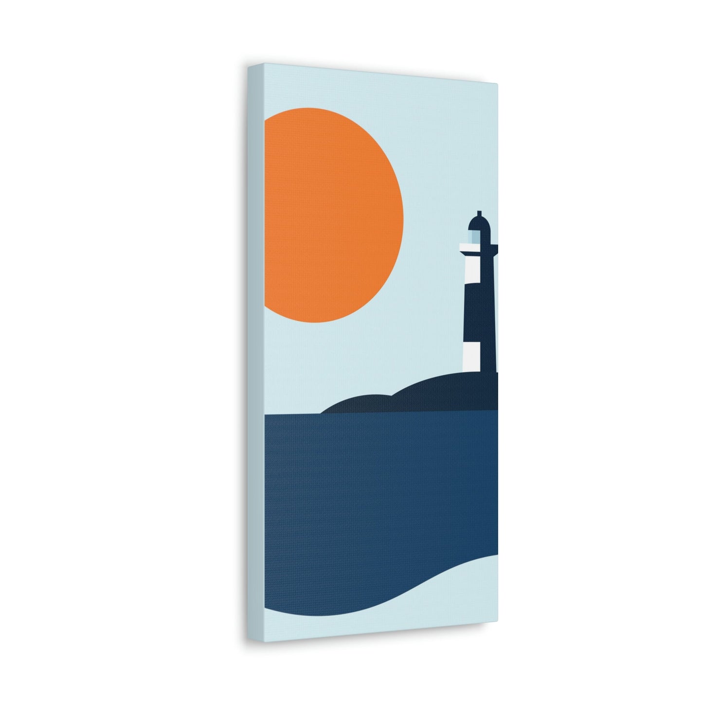 Sea View Lighthouse Minimal Graphic Design Aesthetic Classic Art Canvas Gallery Wraps Ichaku [Perfect Gifts Selection]