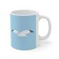 Seagull Flying Bird Minimal Abstract Art Aesthetic Ceramic Mug 11oz Ichaku [Perfect Gifts Selection]