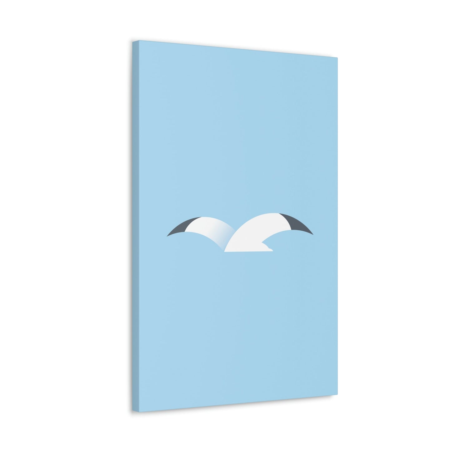 Seagull Flying Bird Minimal Abstract Art Aesthetic Classic Art Canvas Gallery Wraps Ichaku [Perfect Gifts Selection]